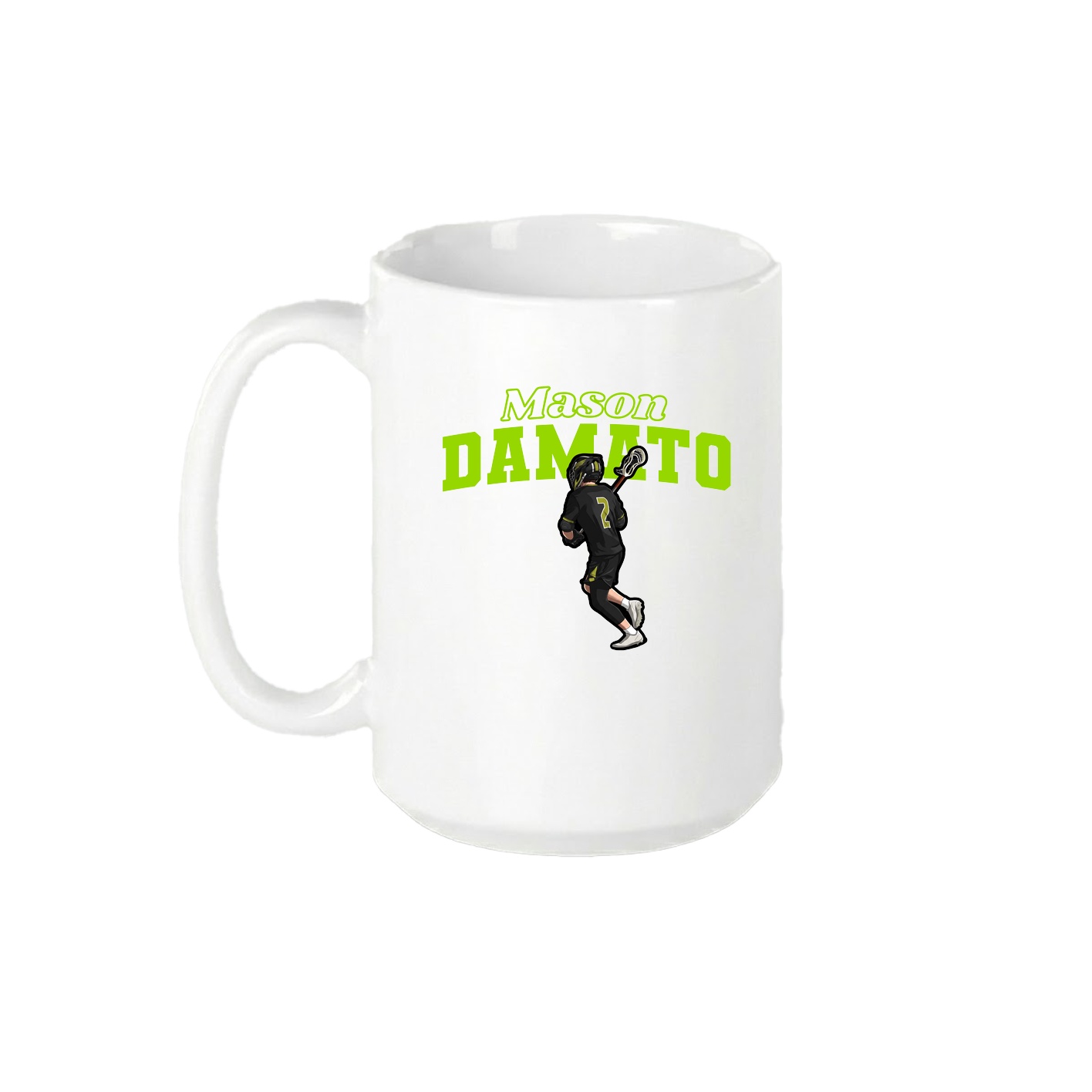 15oz Coffee Mug — Name Arch in White