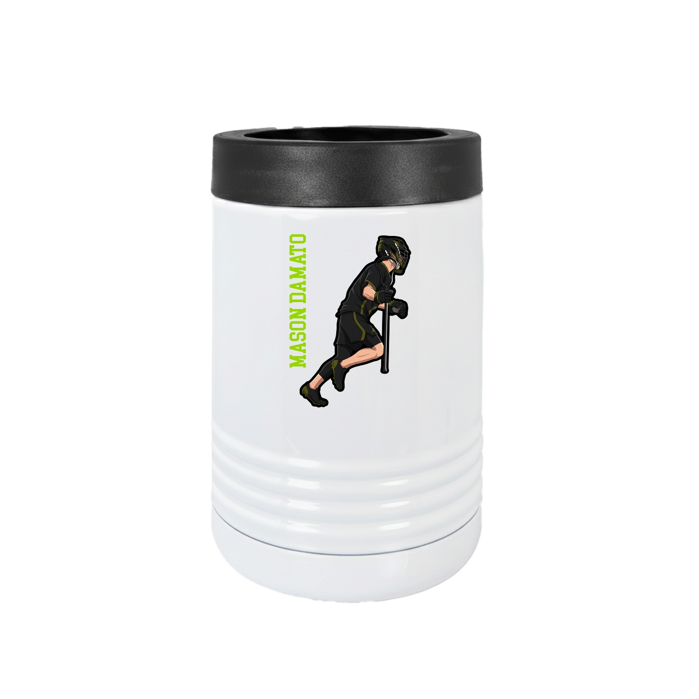 Beverage Holder — Name Vertical in White