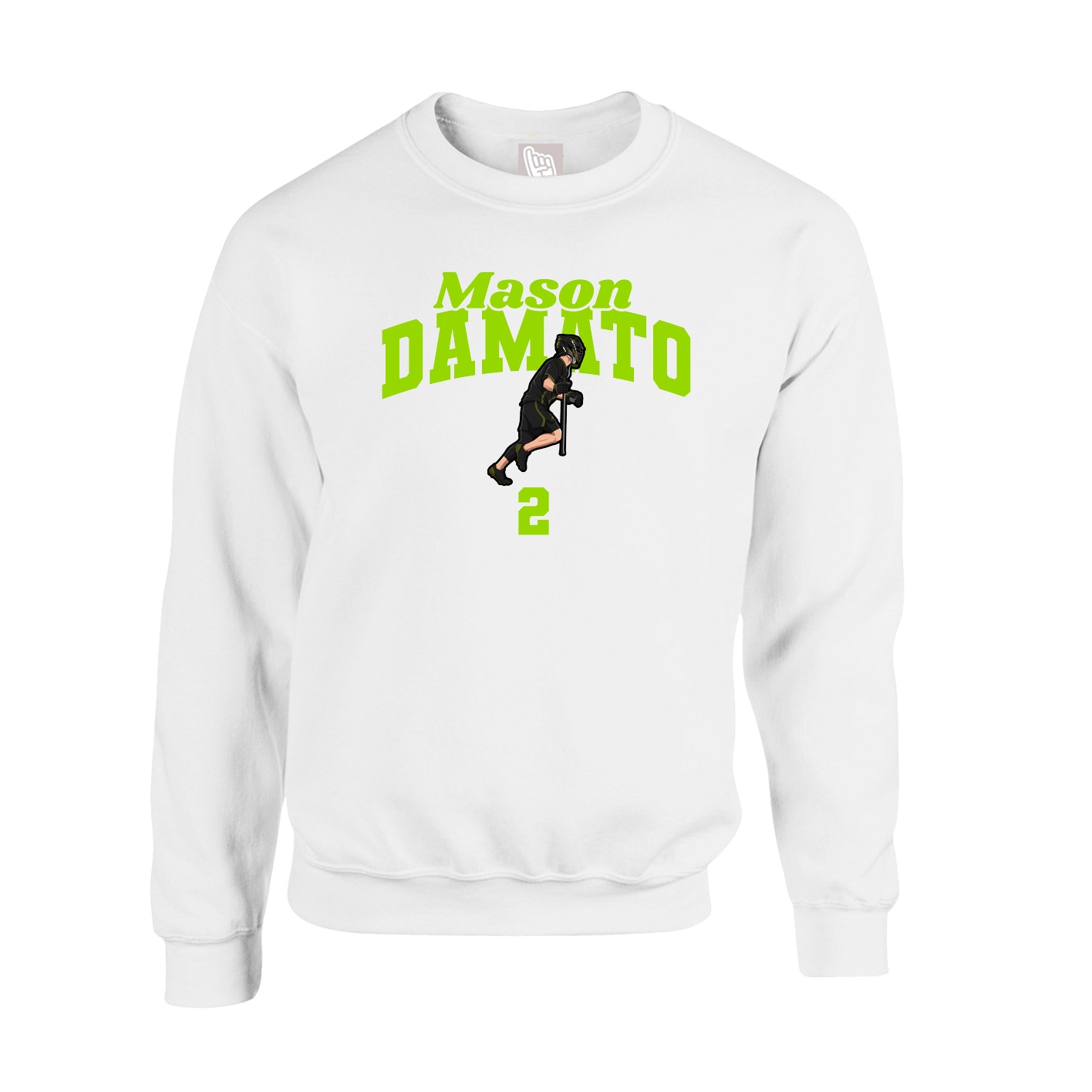 Fleece Crew — Signature Arch in White