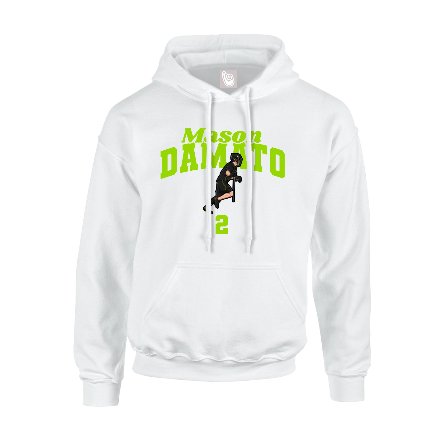 Youth Hoodie — Signature Arch in White