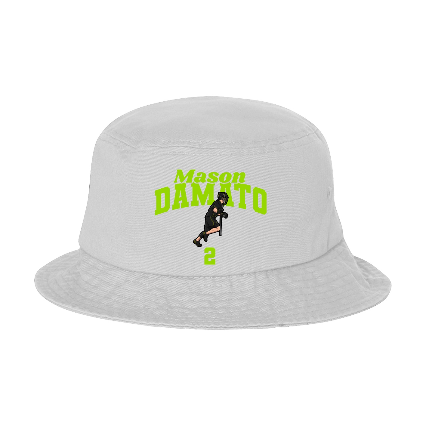 Bucket Cap — Signature Arch in White