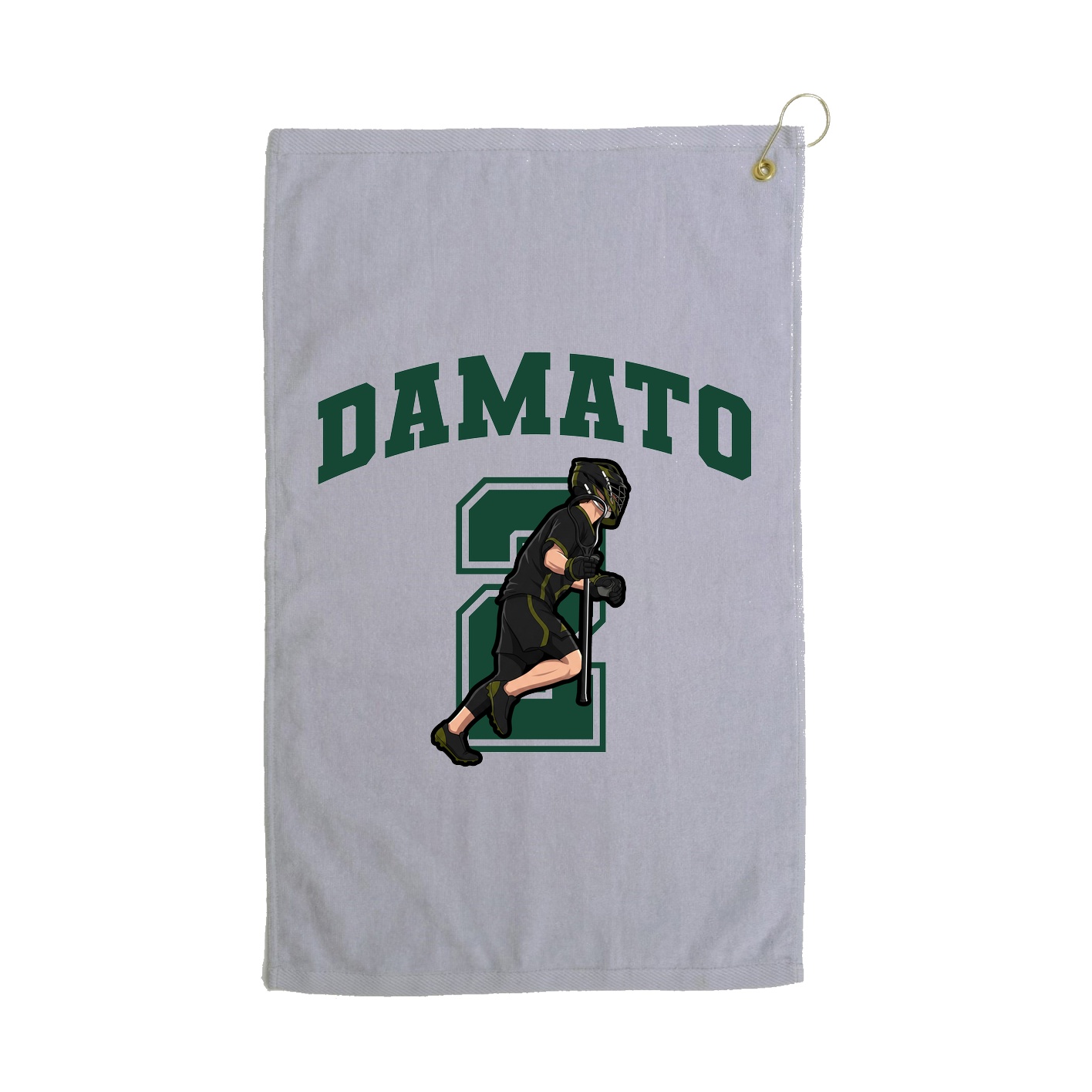 Golf Towel — Number in Grey