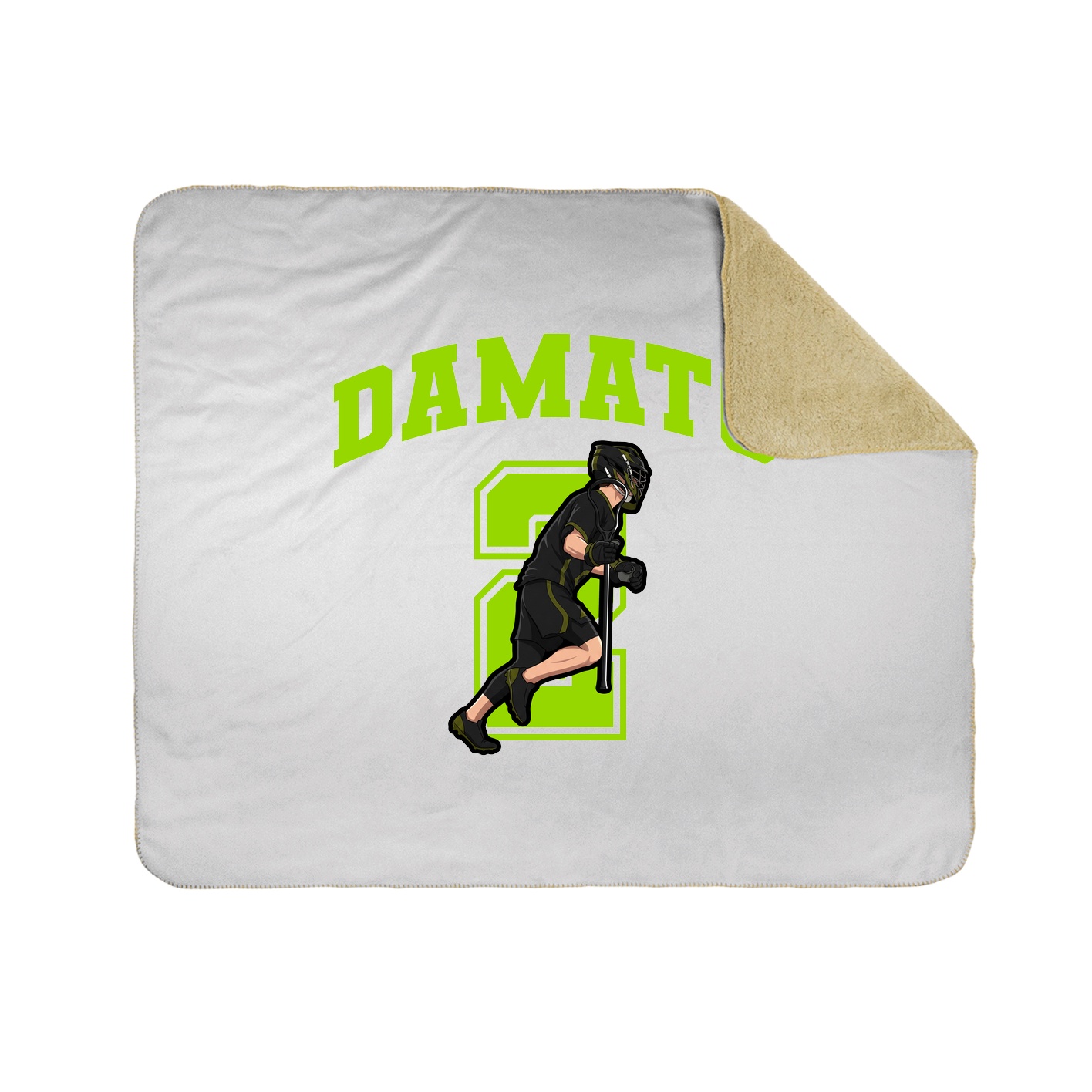 Throw Blanket — Number in White
