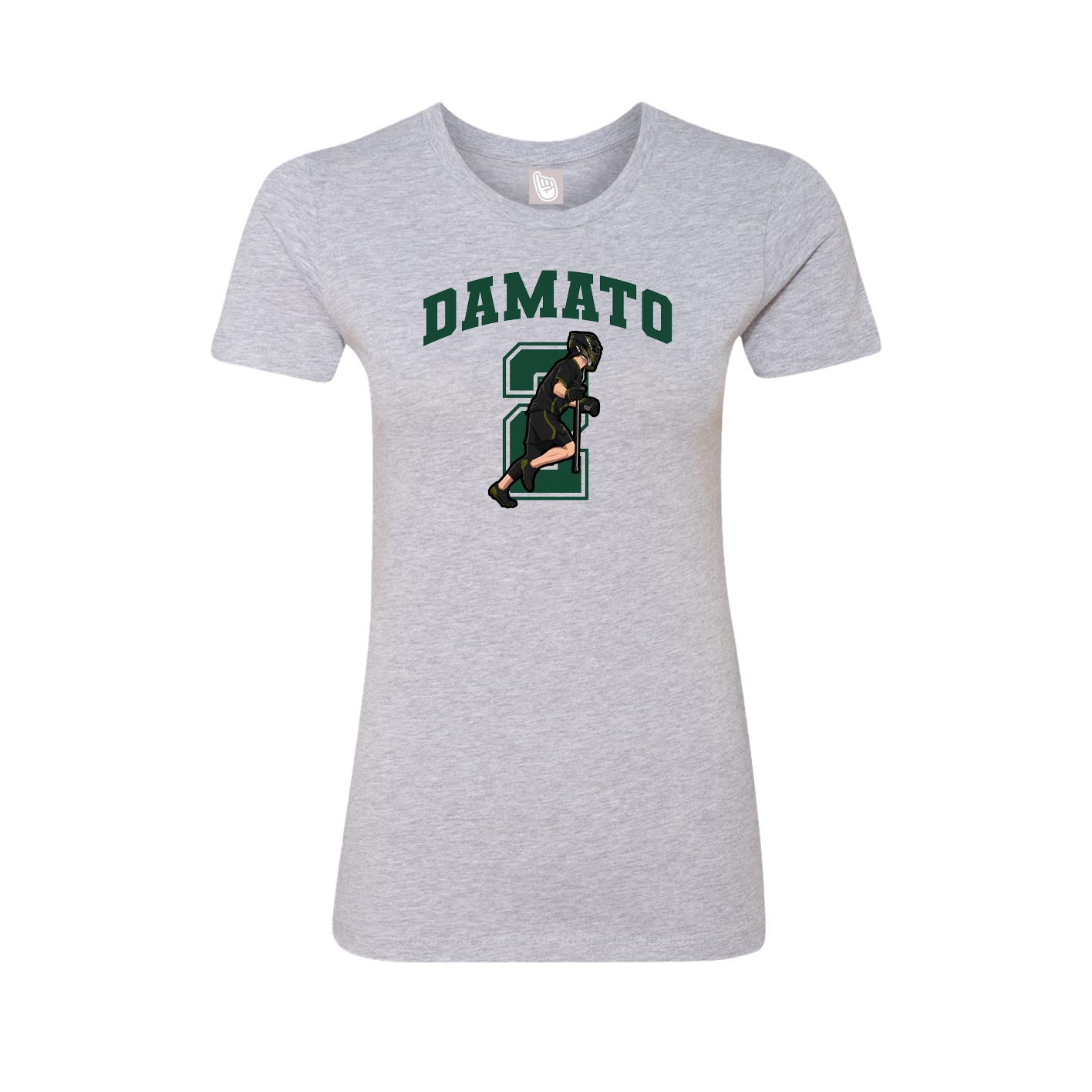 Fitted Women's Tee — Number in Grey