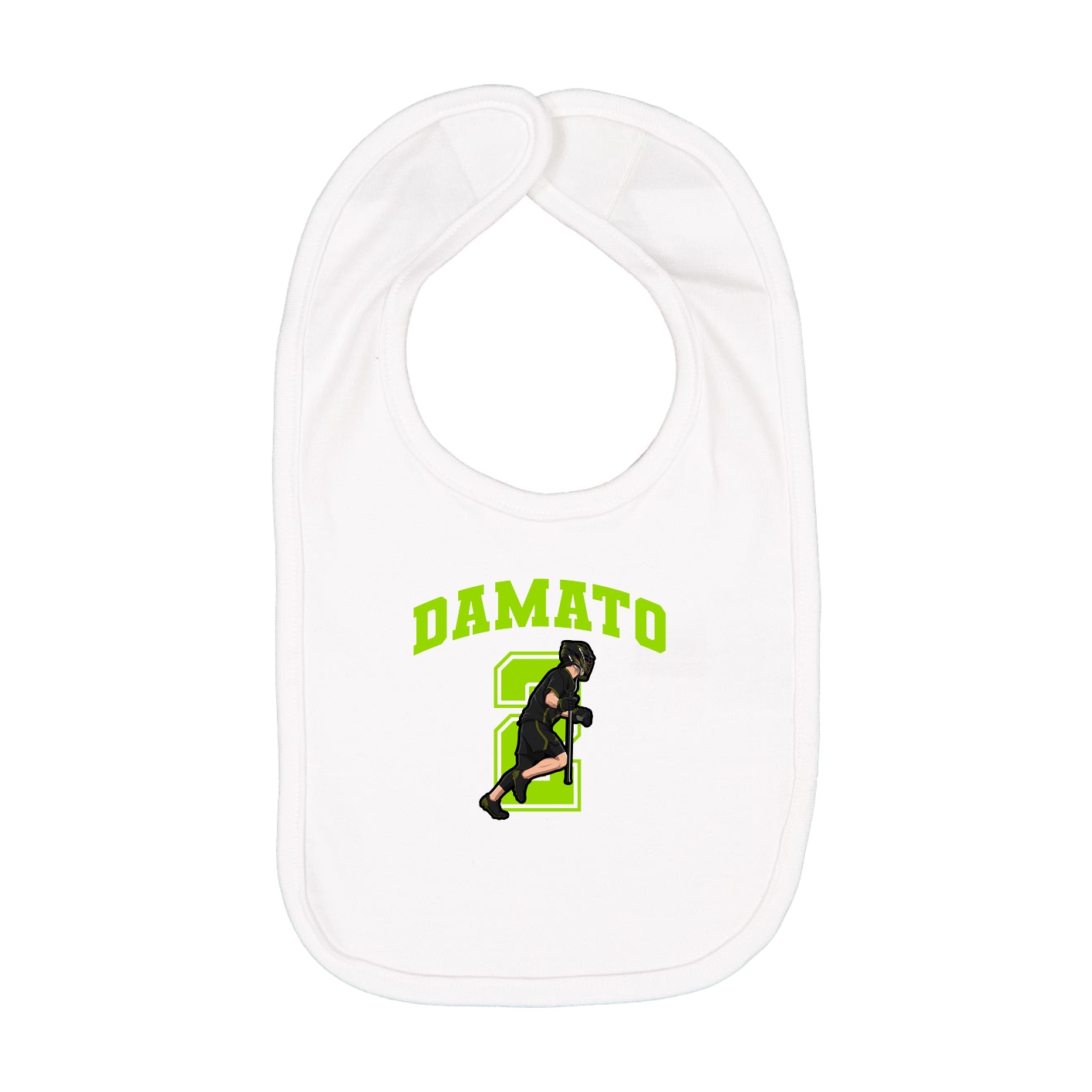 Infant Bib — Number in White