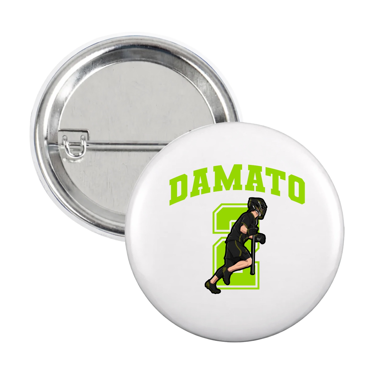 Game Day Button — Number in White