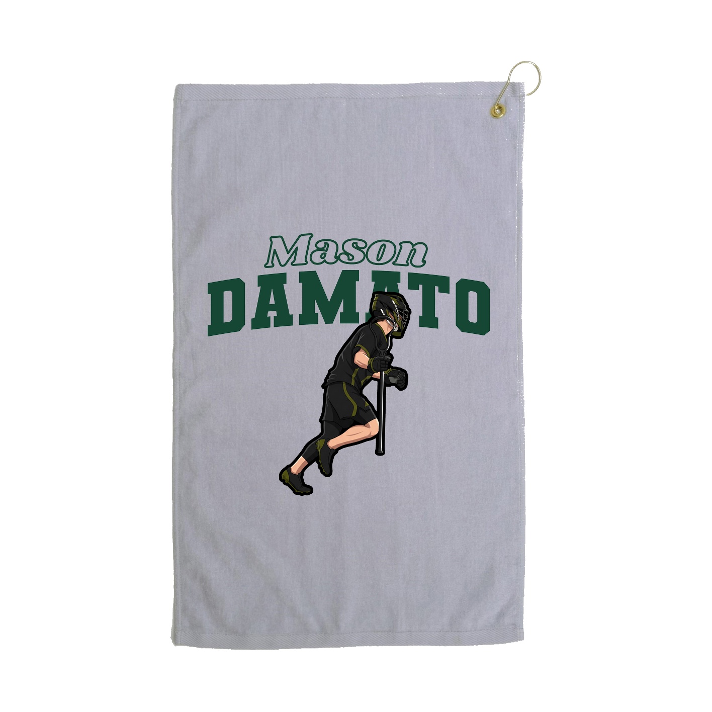 Golf Towel — Name Arch in Grey