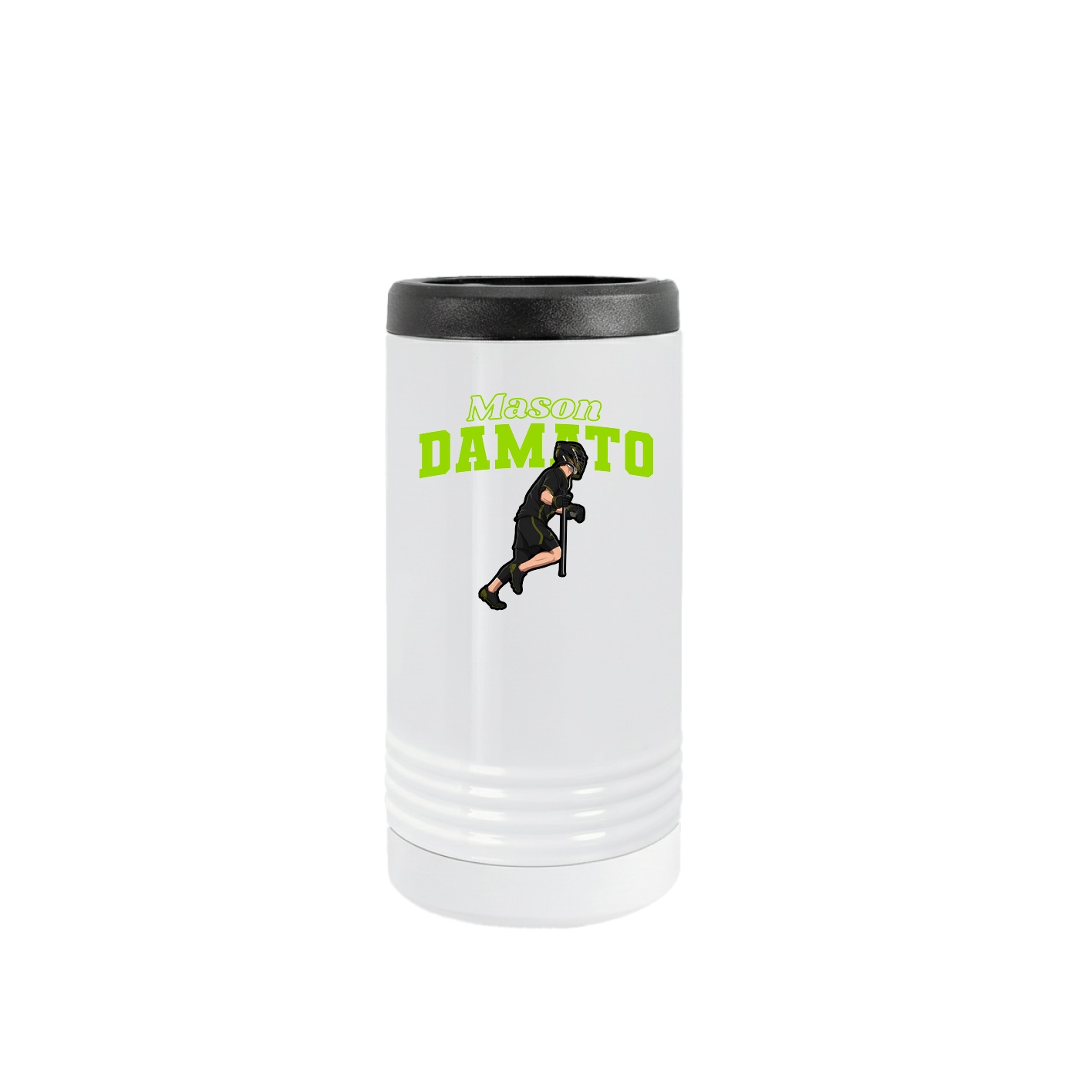 Slim Beverage Holder — Name Arch in White