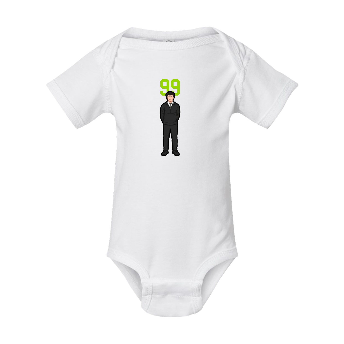 Baby Onesie — Number Top in White