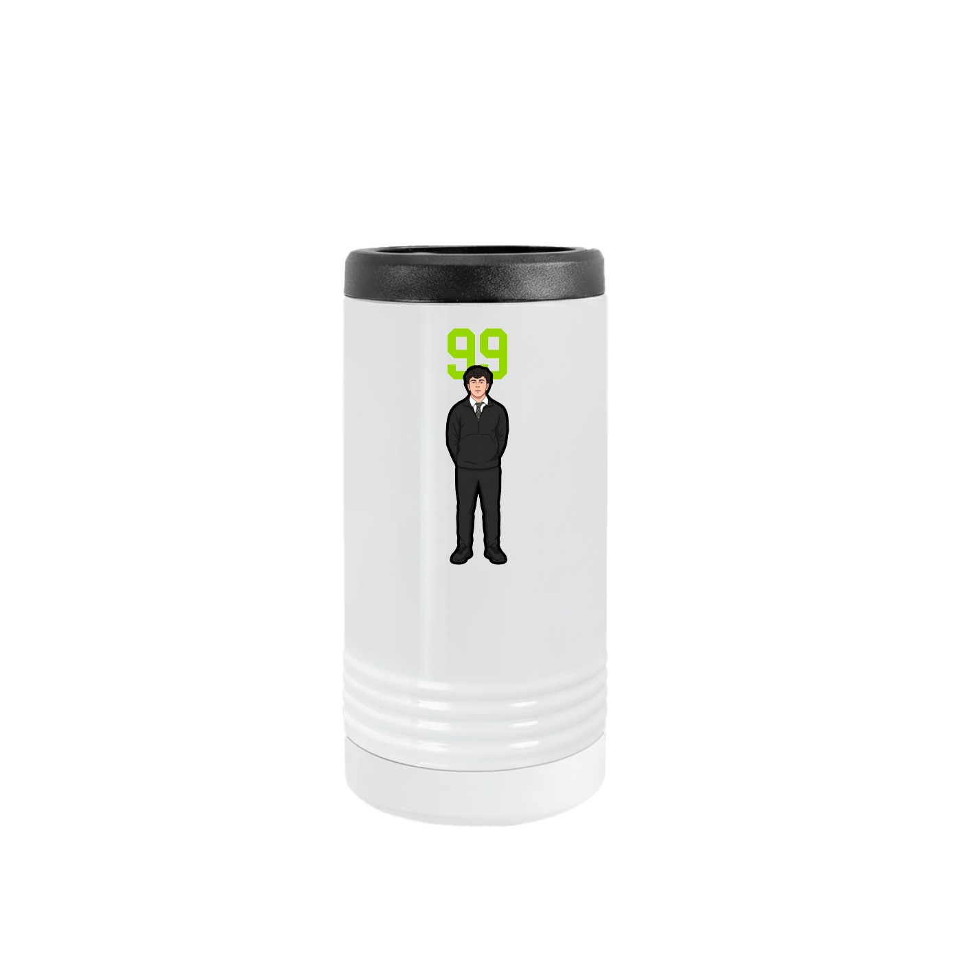 Slim Beverage Holder — Number Top in White