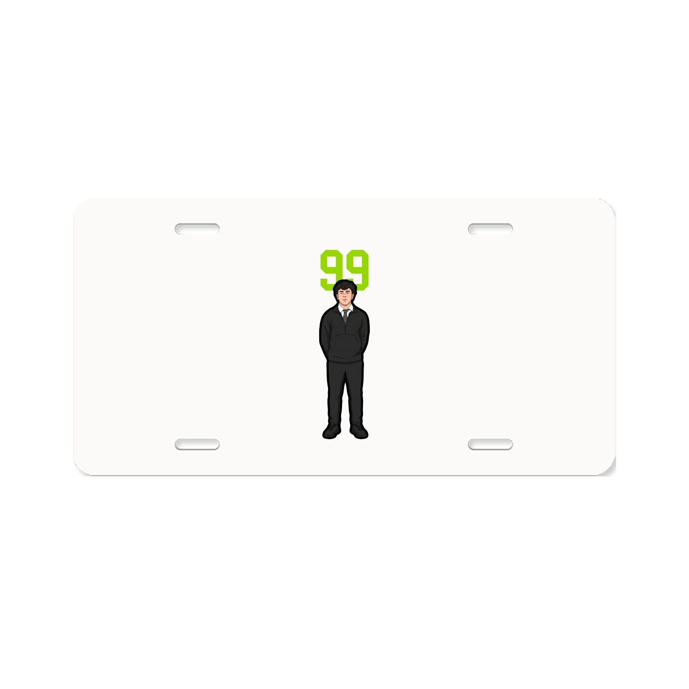 License Plate — Number Top in Classic