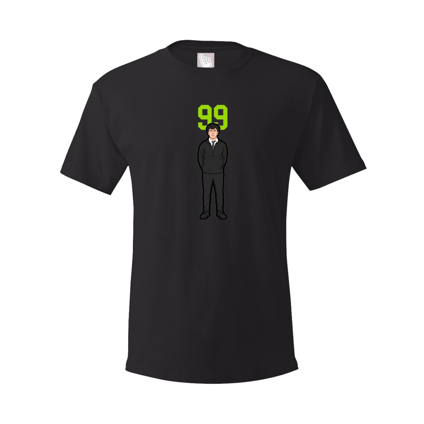 Youth Tee — Number Top in Black