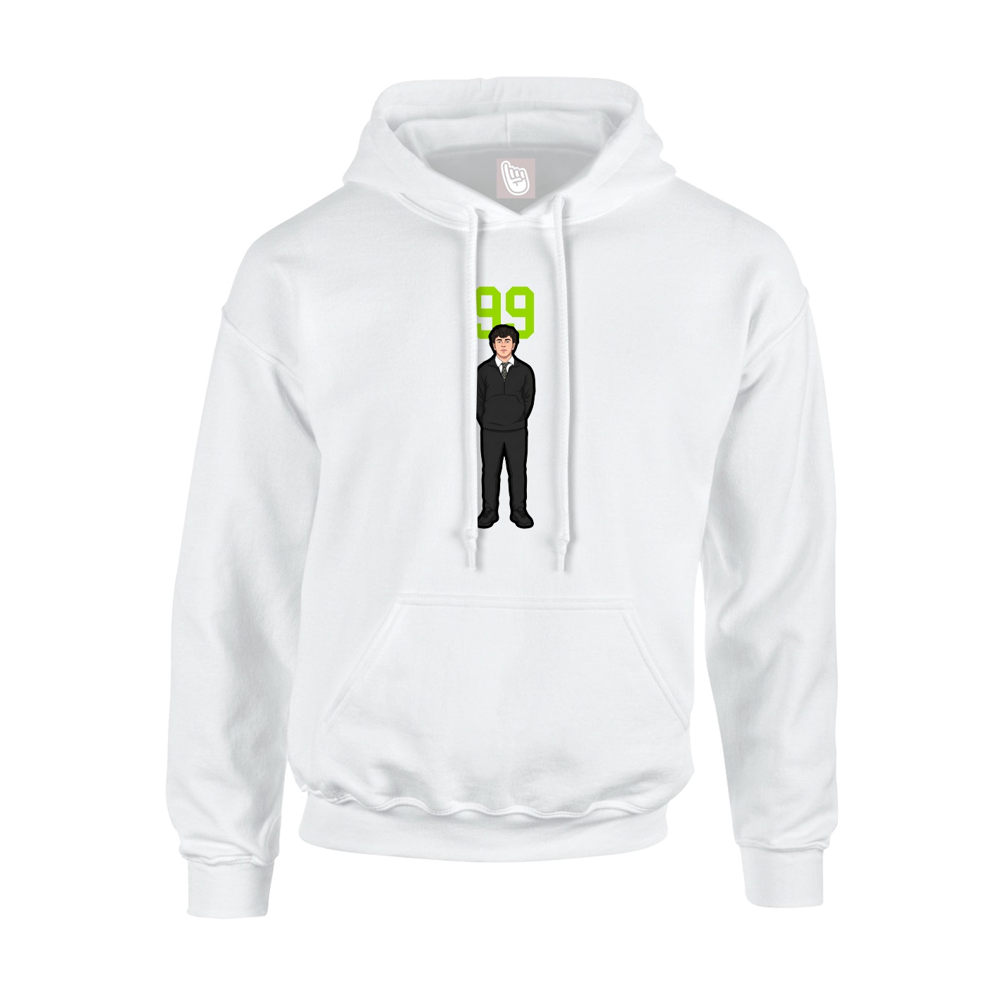 Hoodie — Number Top in White