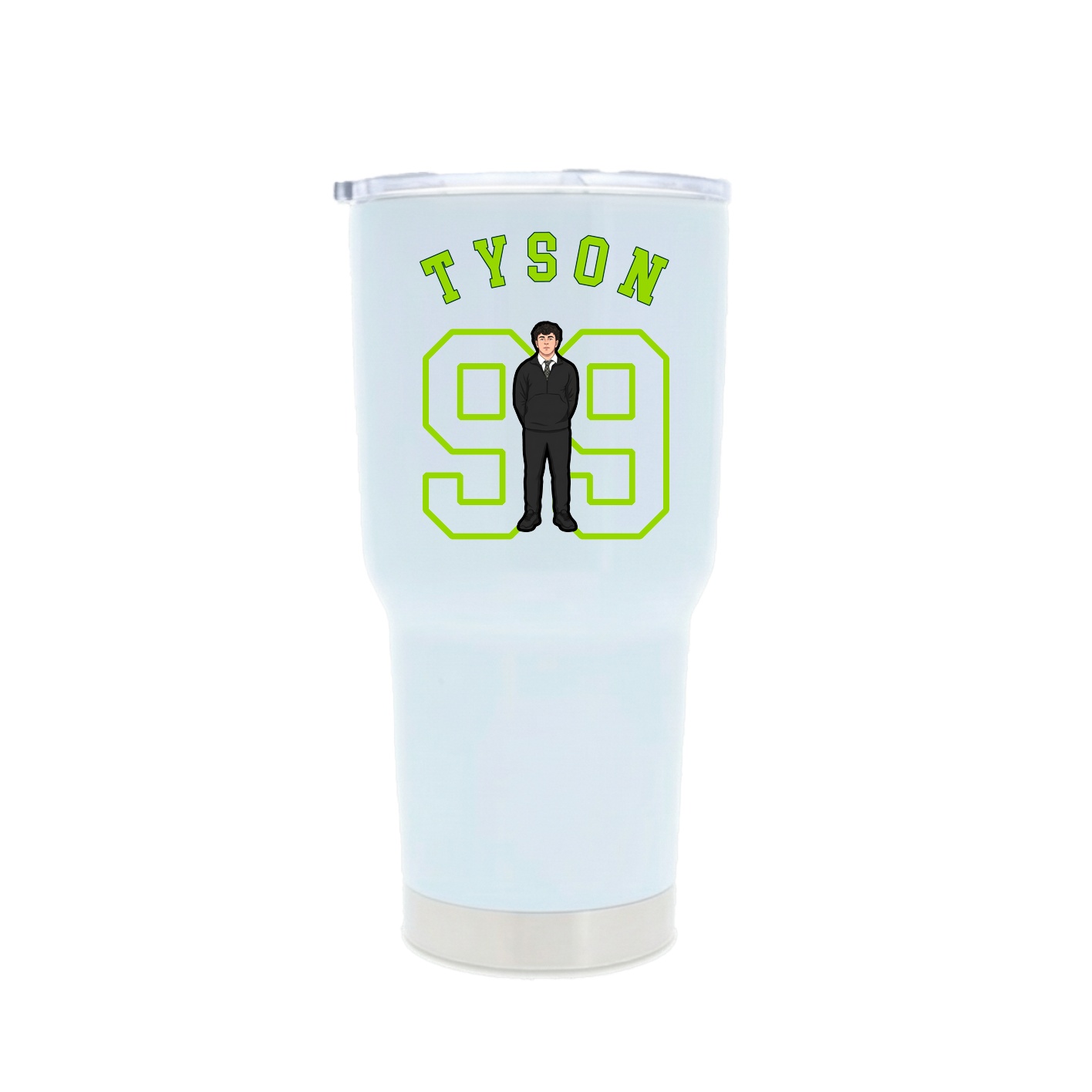 30oz Stainless Steel Tumbler — Shirsey Arch in White