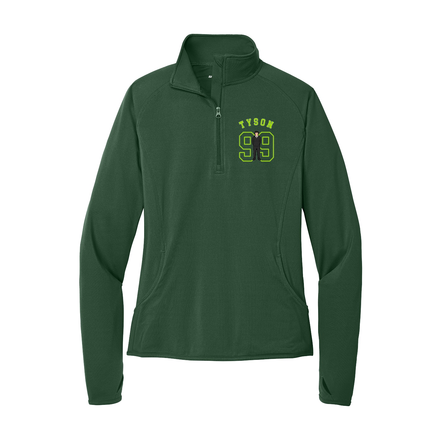 Women's Q-Zip Pullover — Shirsey Arch in Green