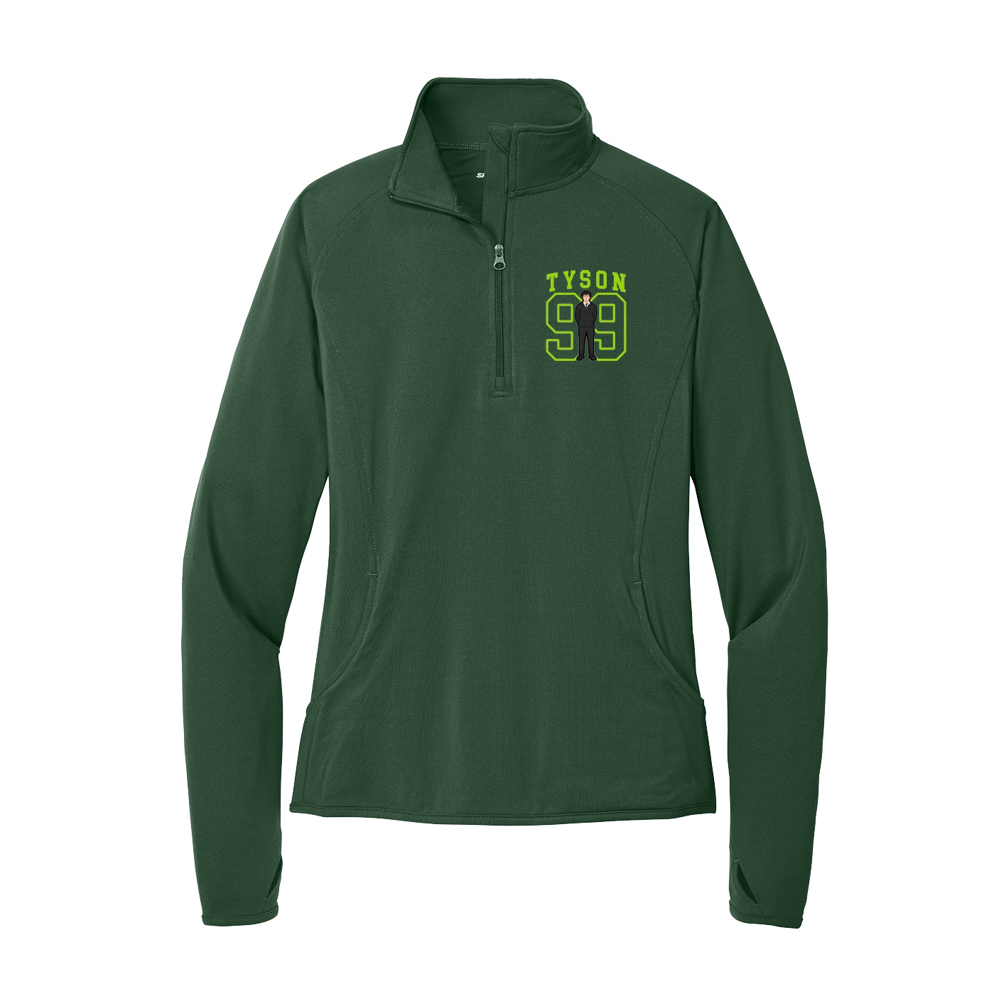 Women's Q-Zip Pullover — Shirsey in Green