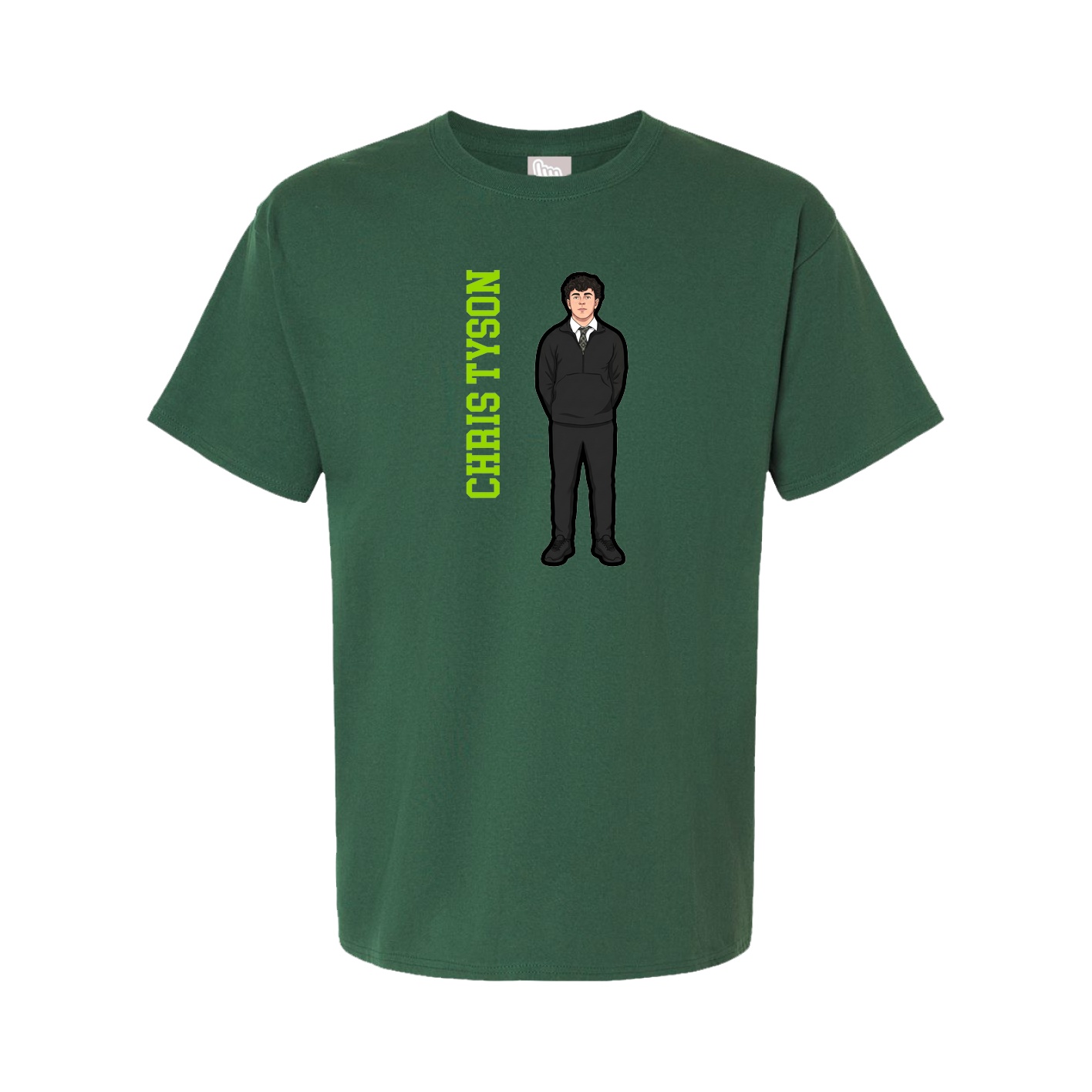 Youth Tee — Name Vertical in Green