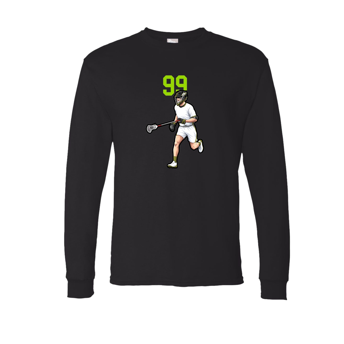 Long Sleeve Tee — Number Top in Black