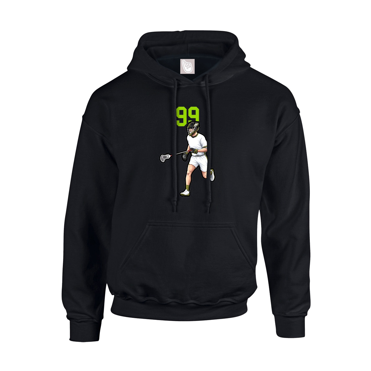 Youth Hoodie — Number Top in Black