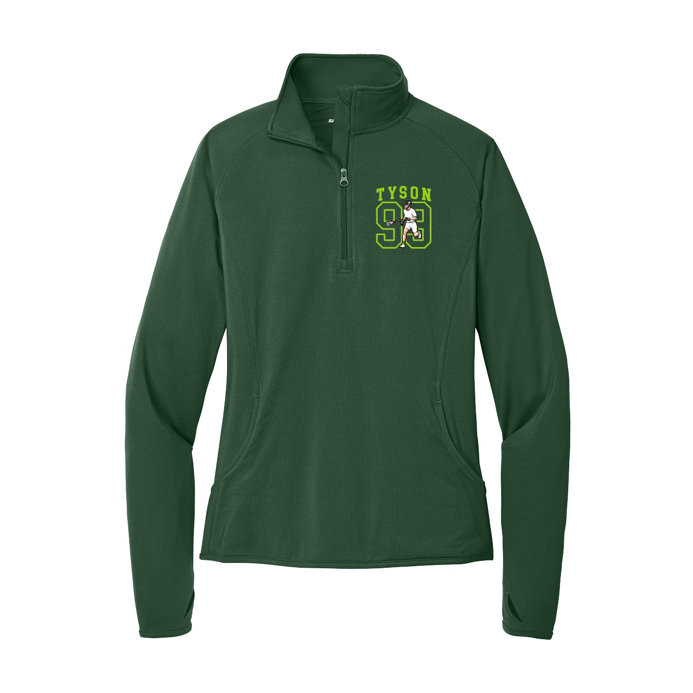 Women's Q-Zip Pullover — Shirsey in Green