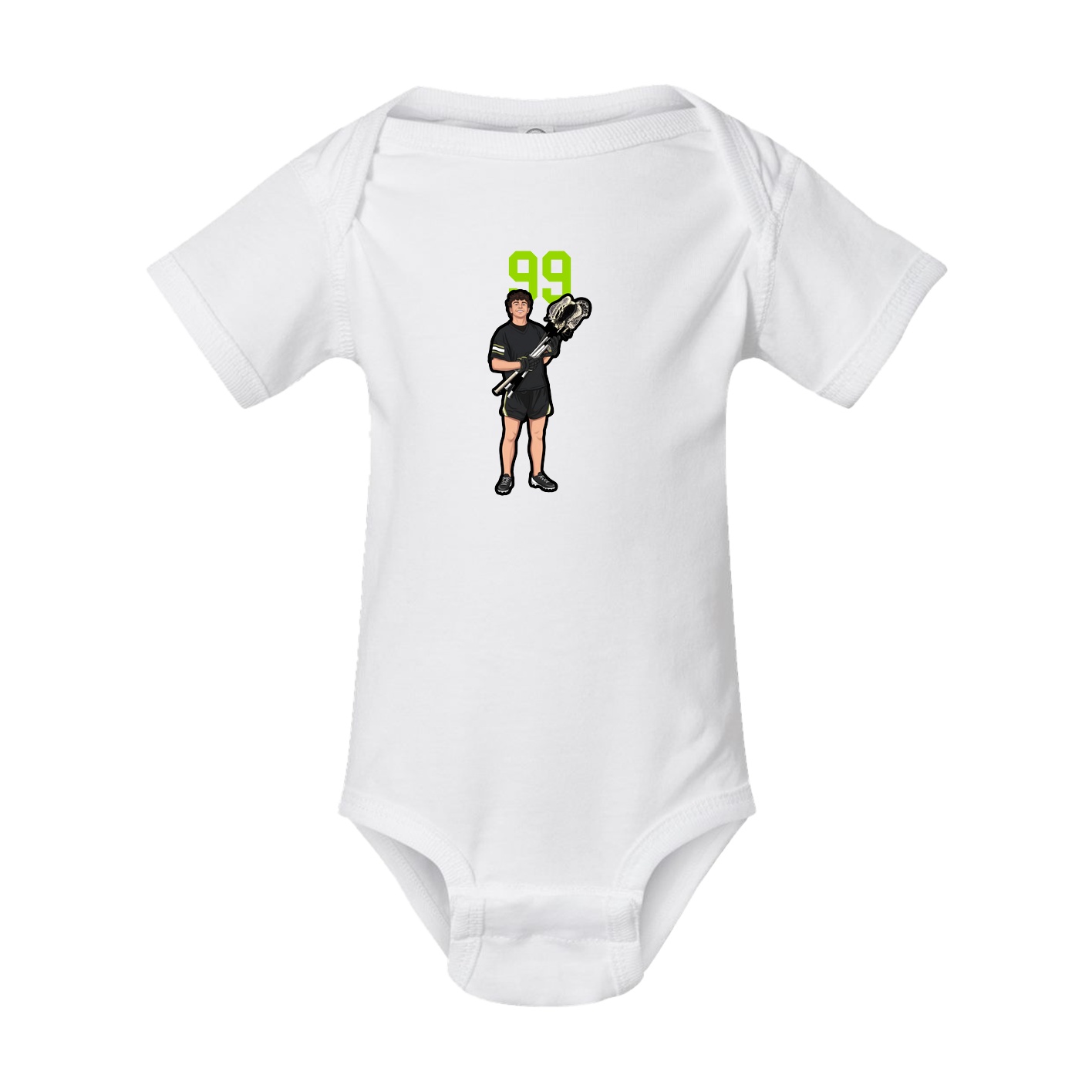Baby Onesie — Number Top in White