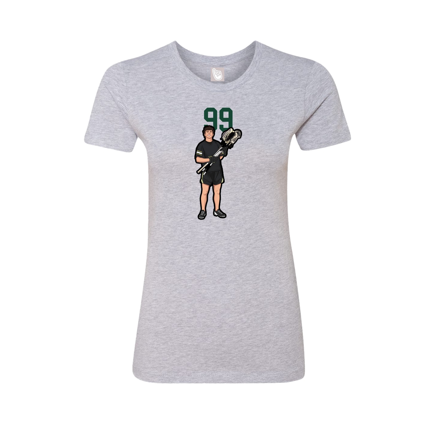 Womens Tee — Number Top in Grey