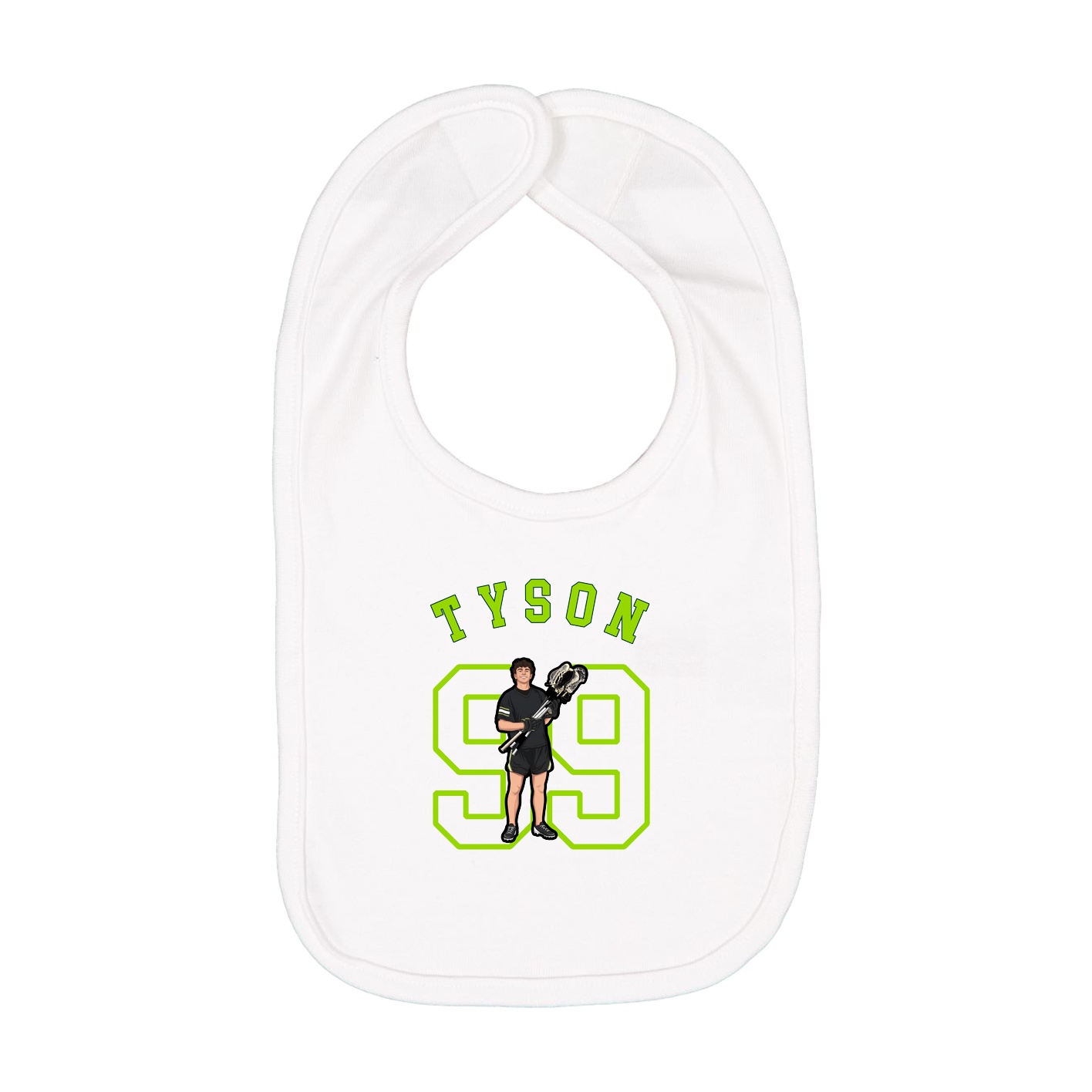 Infant Bib — Shirsey Arch in White