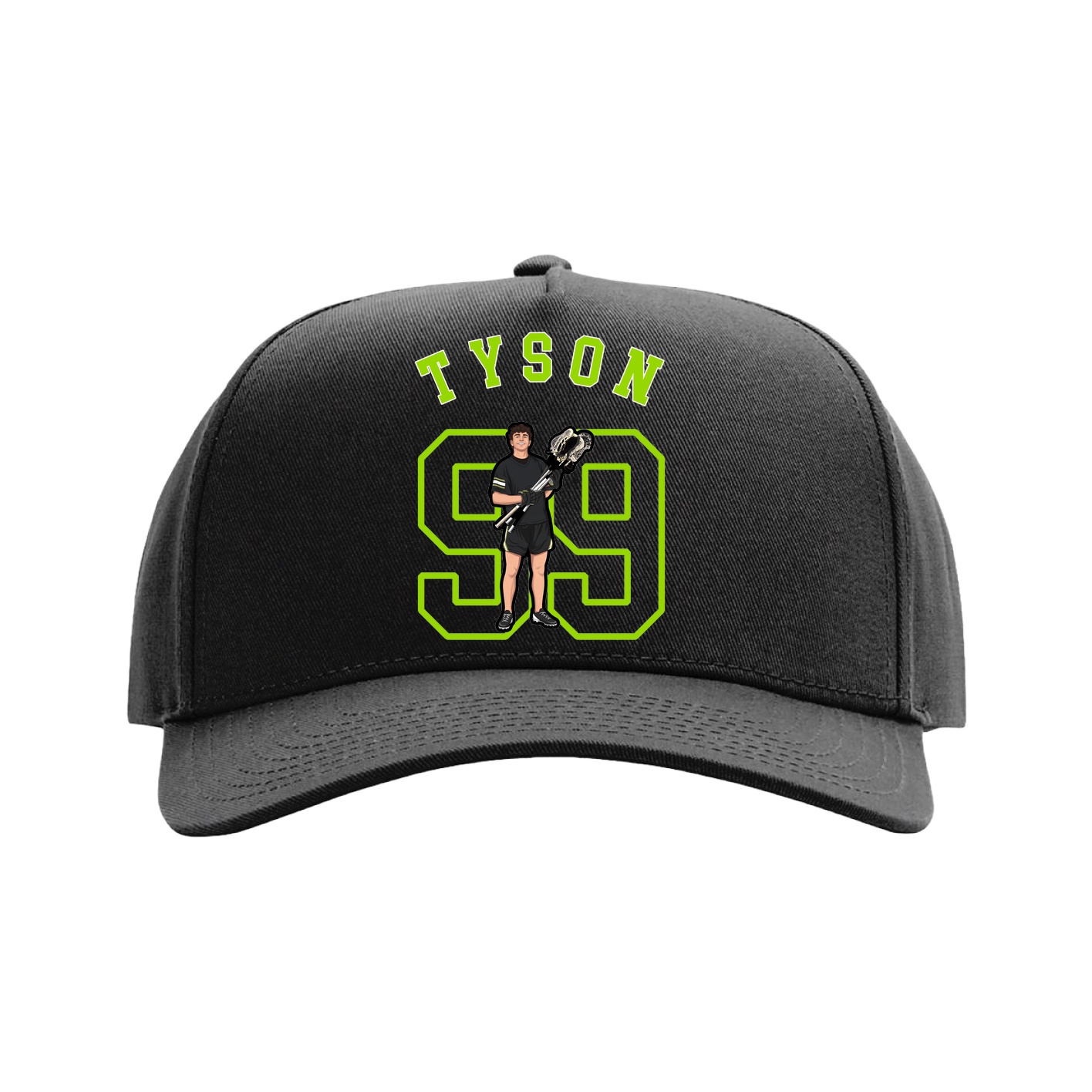 Full Fabric Five-Panel Champ Cap — Shirsey Arch in Black