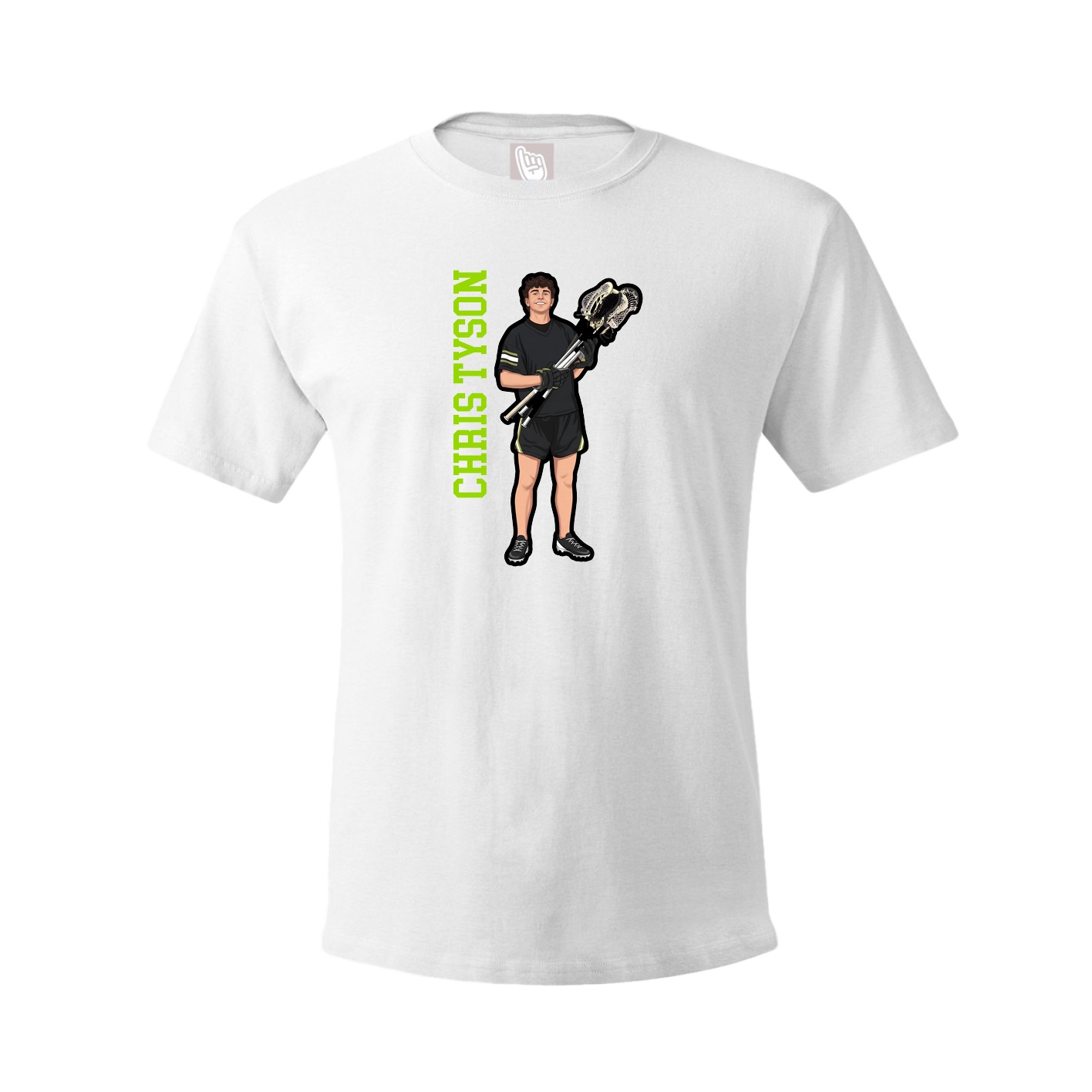 Tee — Name Vertical in White
