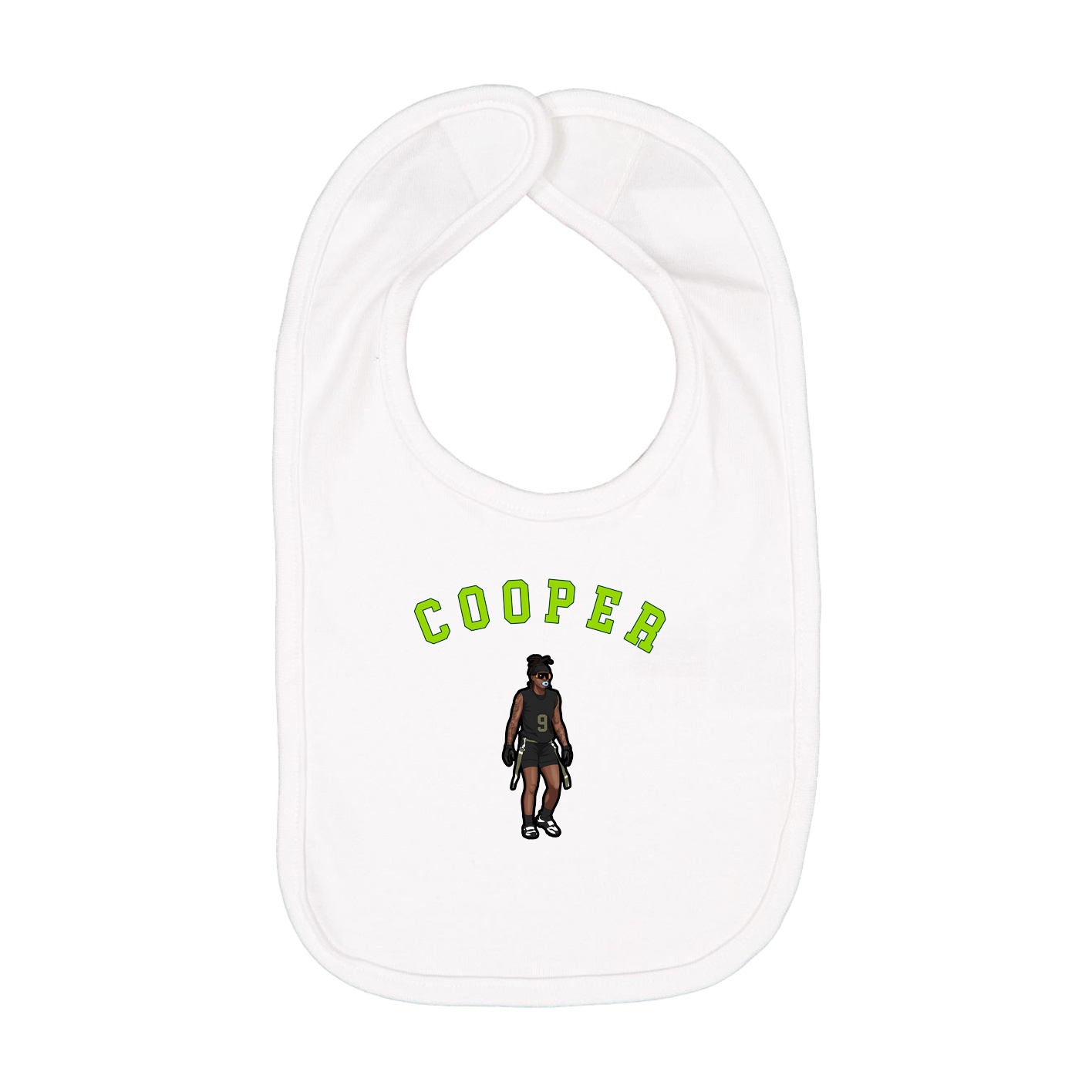 Infant Bib — Shirsey Arch in White
