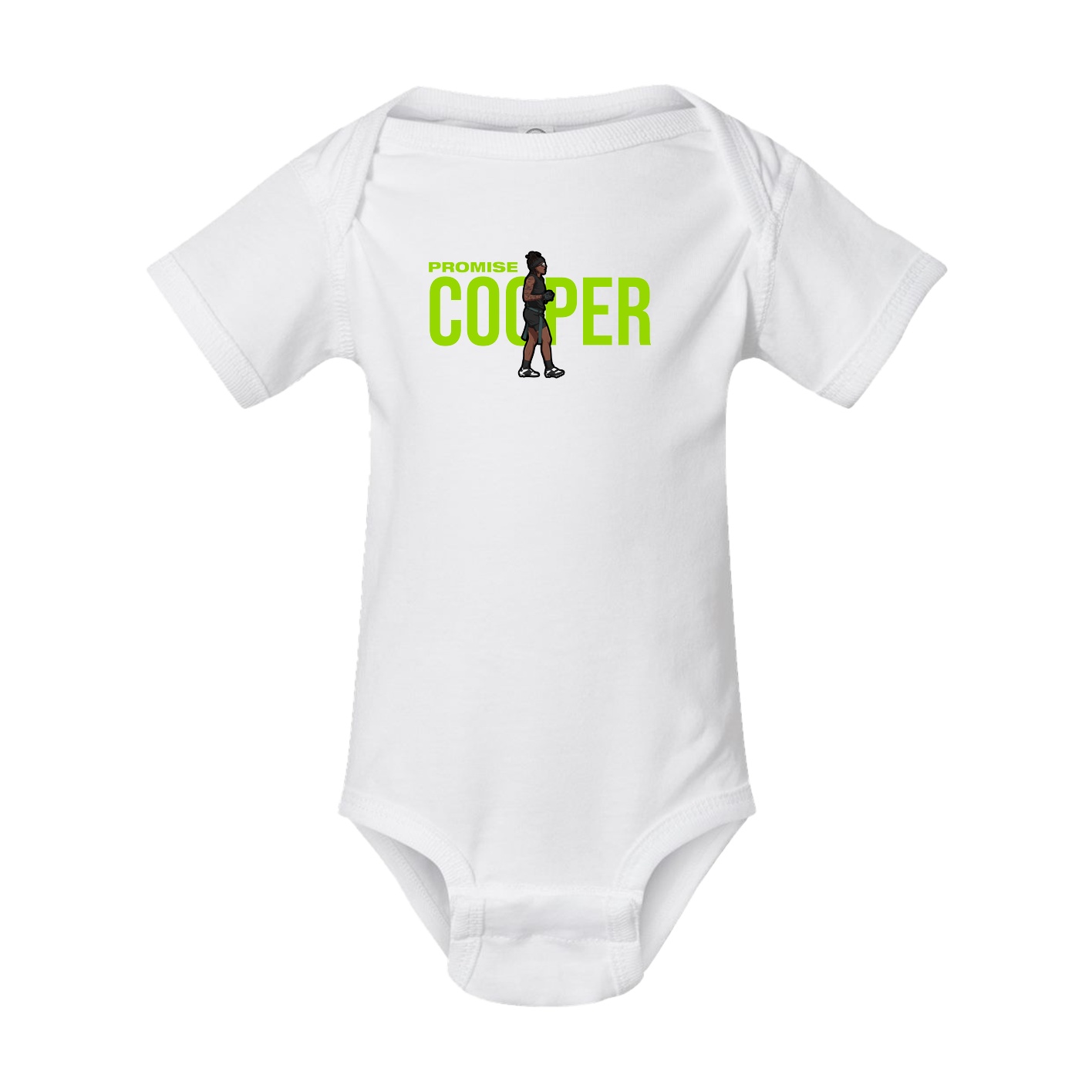 Baby Onesie — Player Name in White