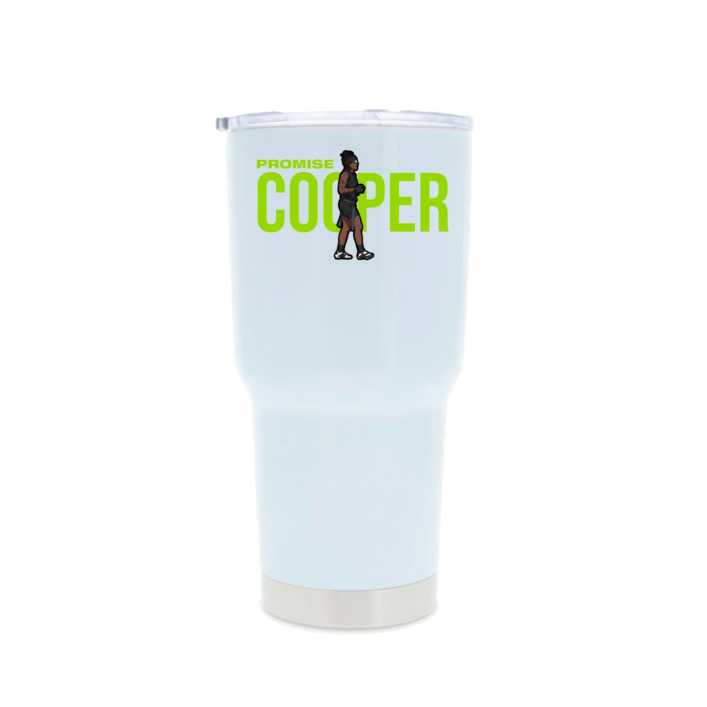 30oz Stainless Steel Tumbler — Player Name in White