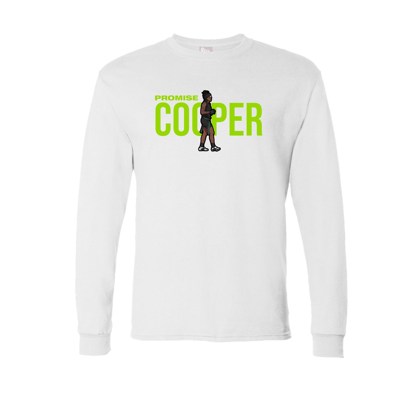 Long Sleeve Tee — Player Name in White