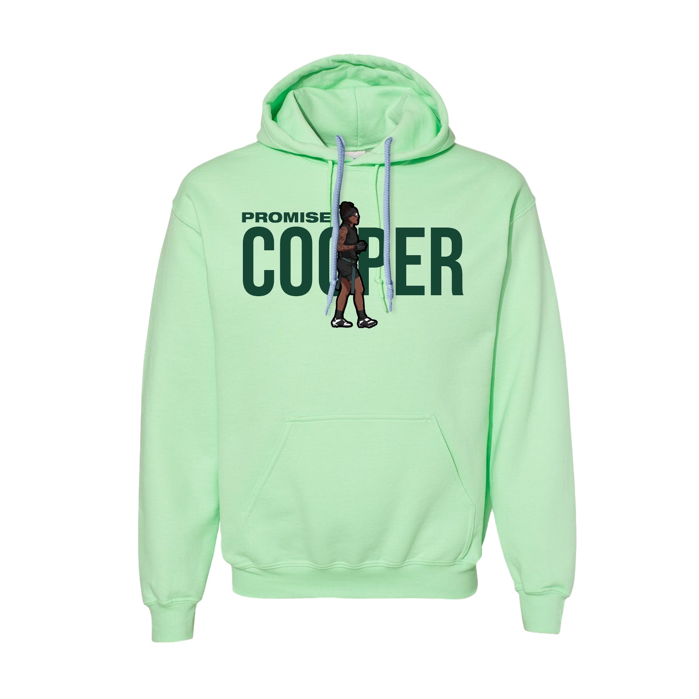 Hoodie — Player Name in Green
