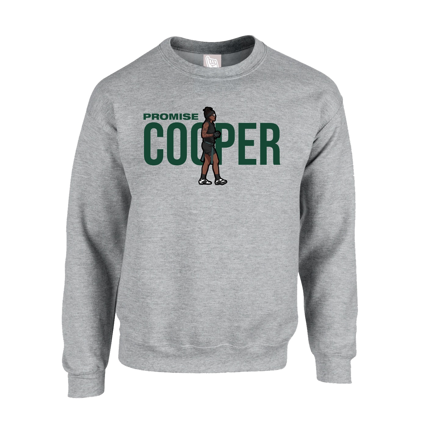 Fleece Crew — Player Name in Grey