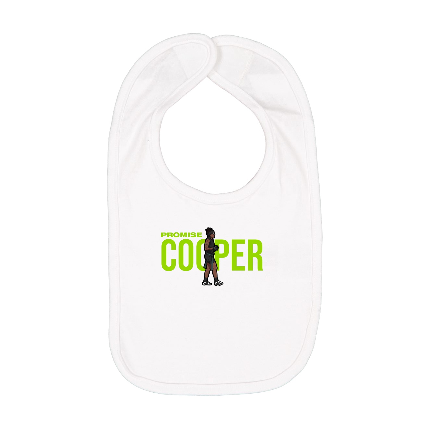 Infant Bib — Player Name in White