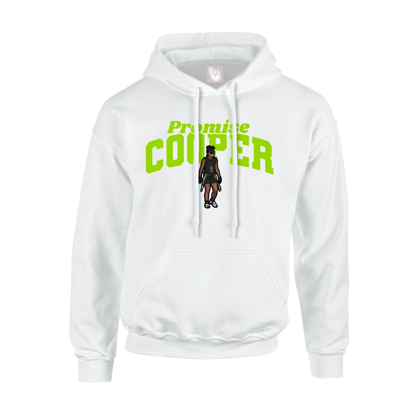 Youth Hoodie — Signature Arch in White