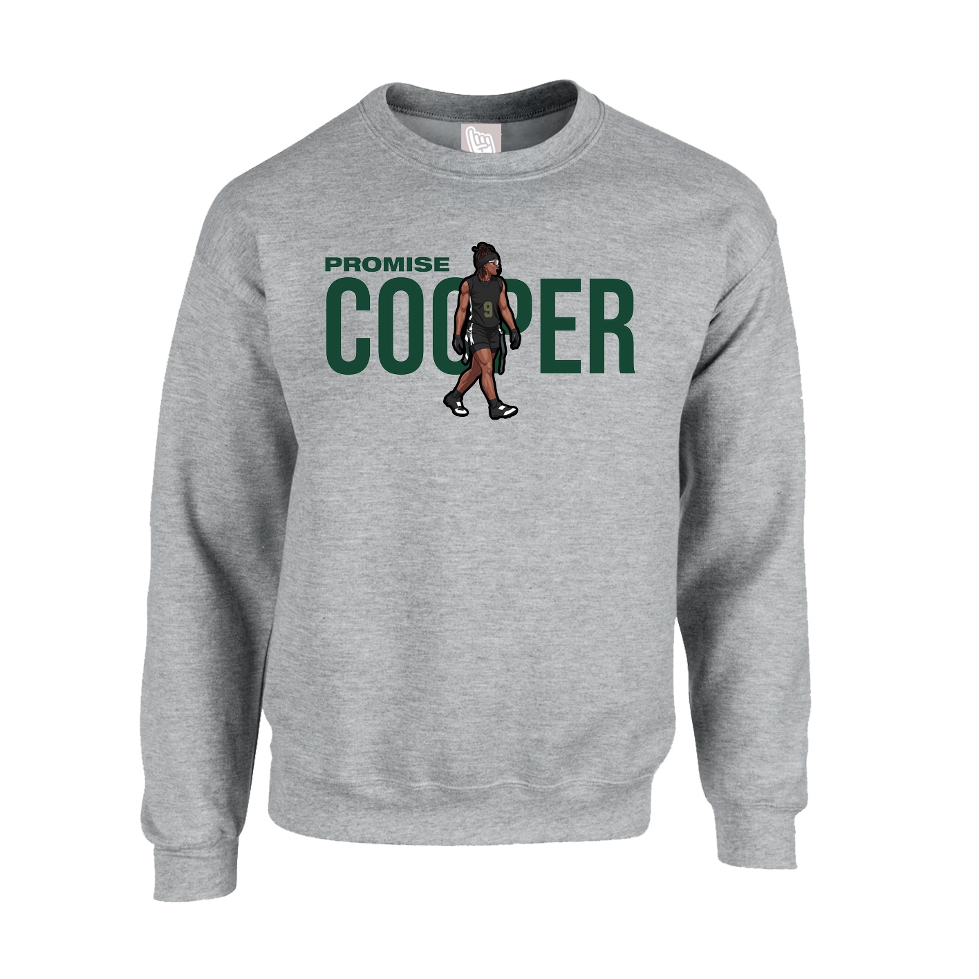 Fleece Crew — Player Name in Grey