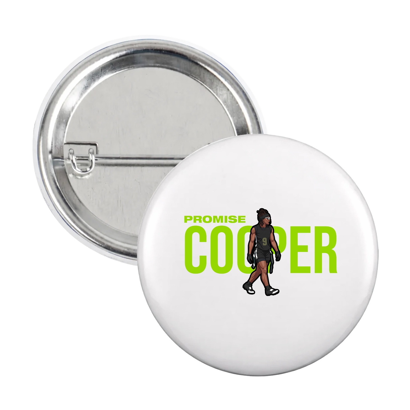 Game Day Button — Player Name in White