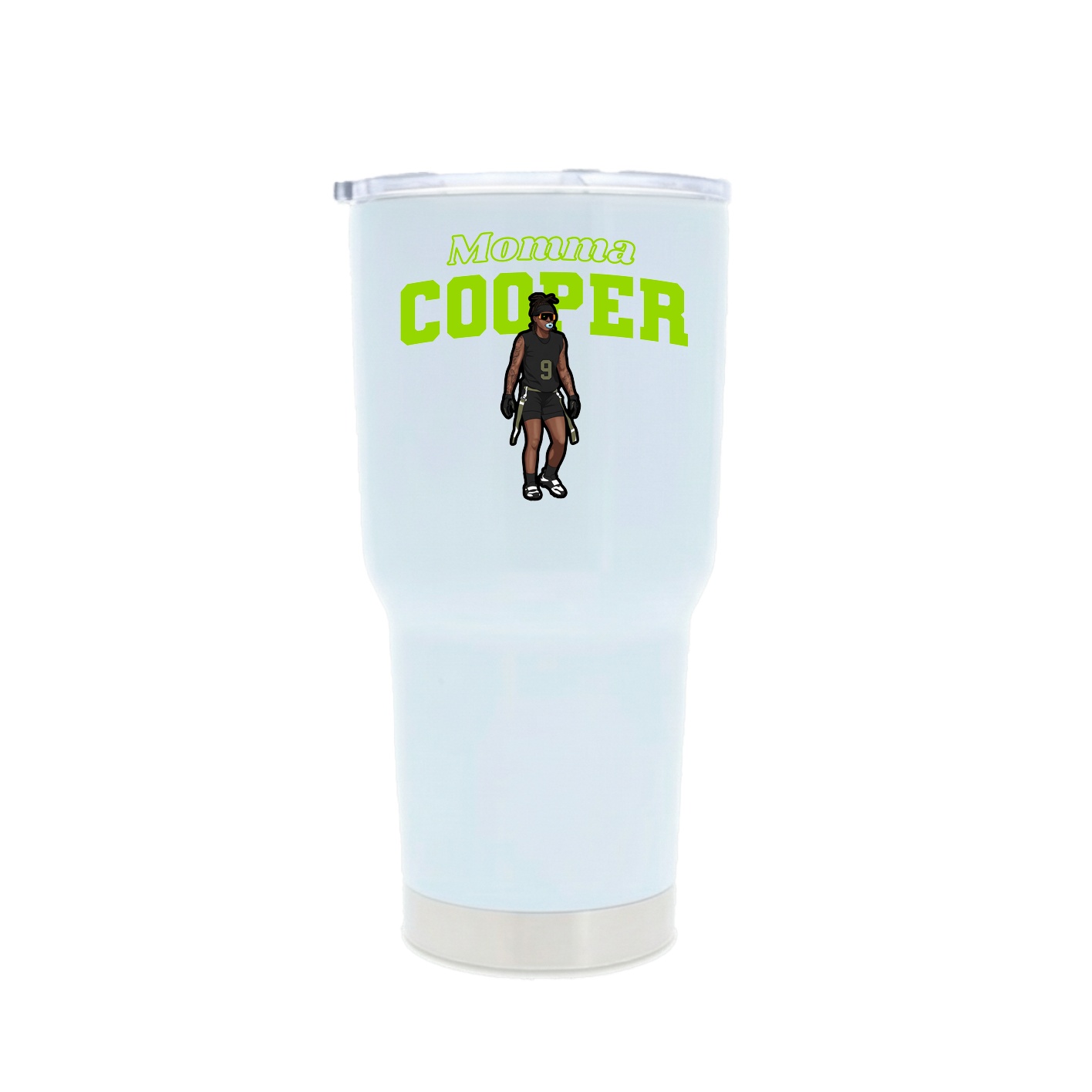 30oz Stainless Steel Tumbler — Mothers Day Block in White