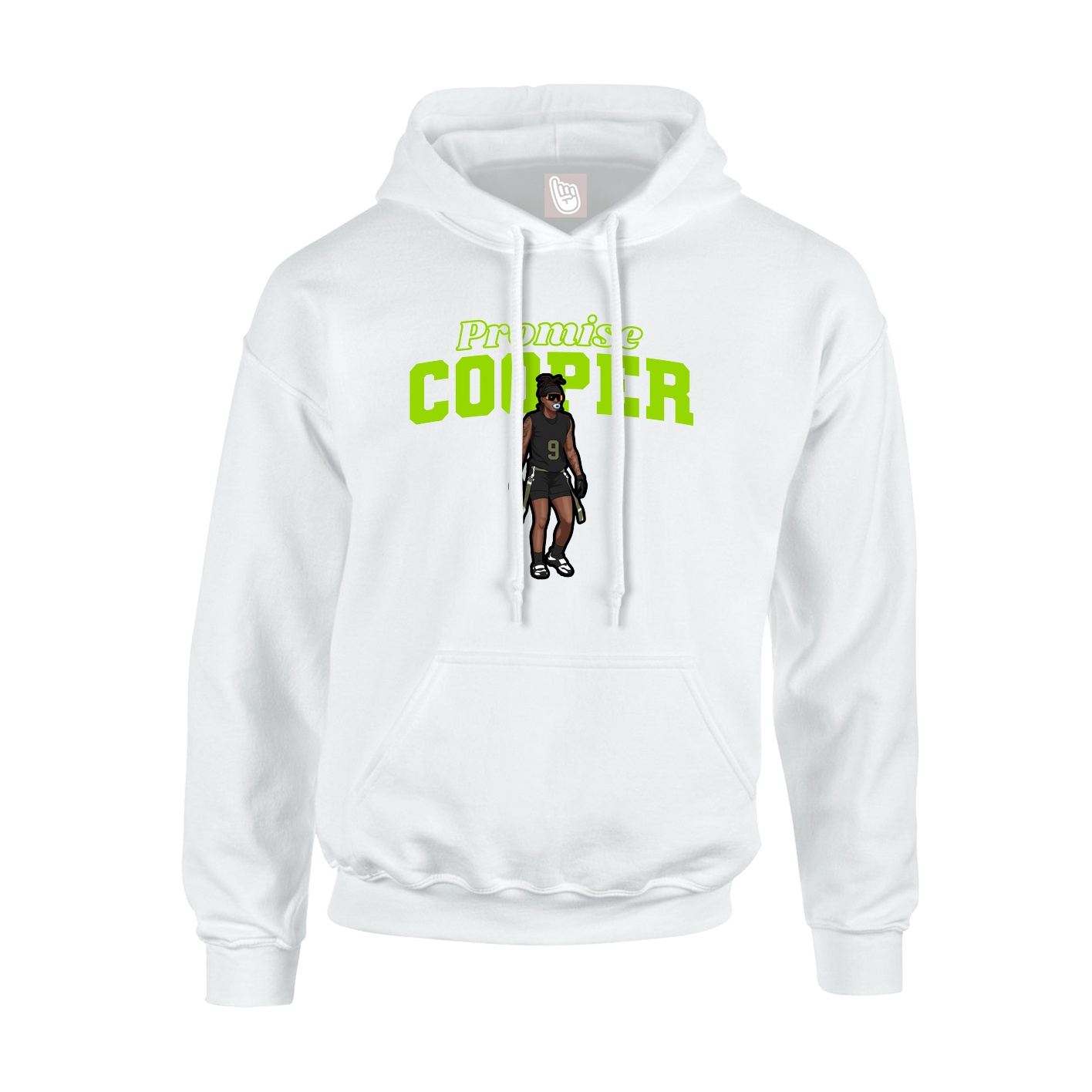 Hoodie — Name Arch in White
