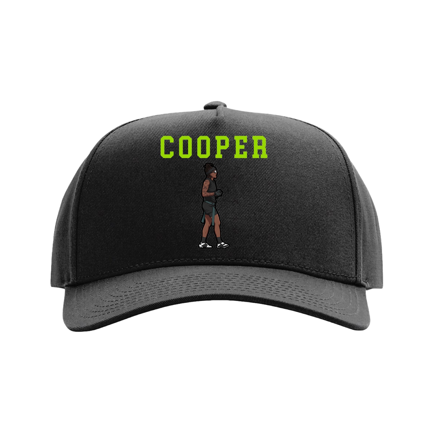 Full Fabric Five-Panel Champ Cap — Shirsey in Black