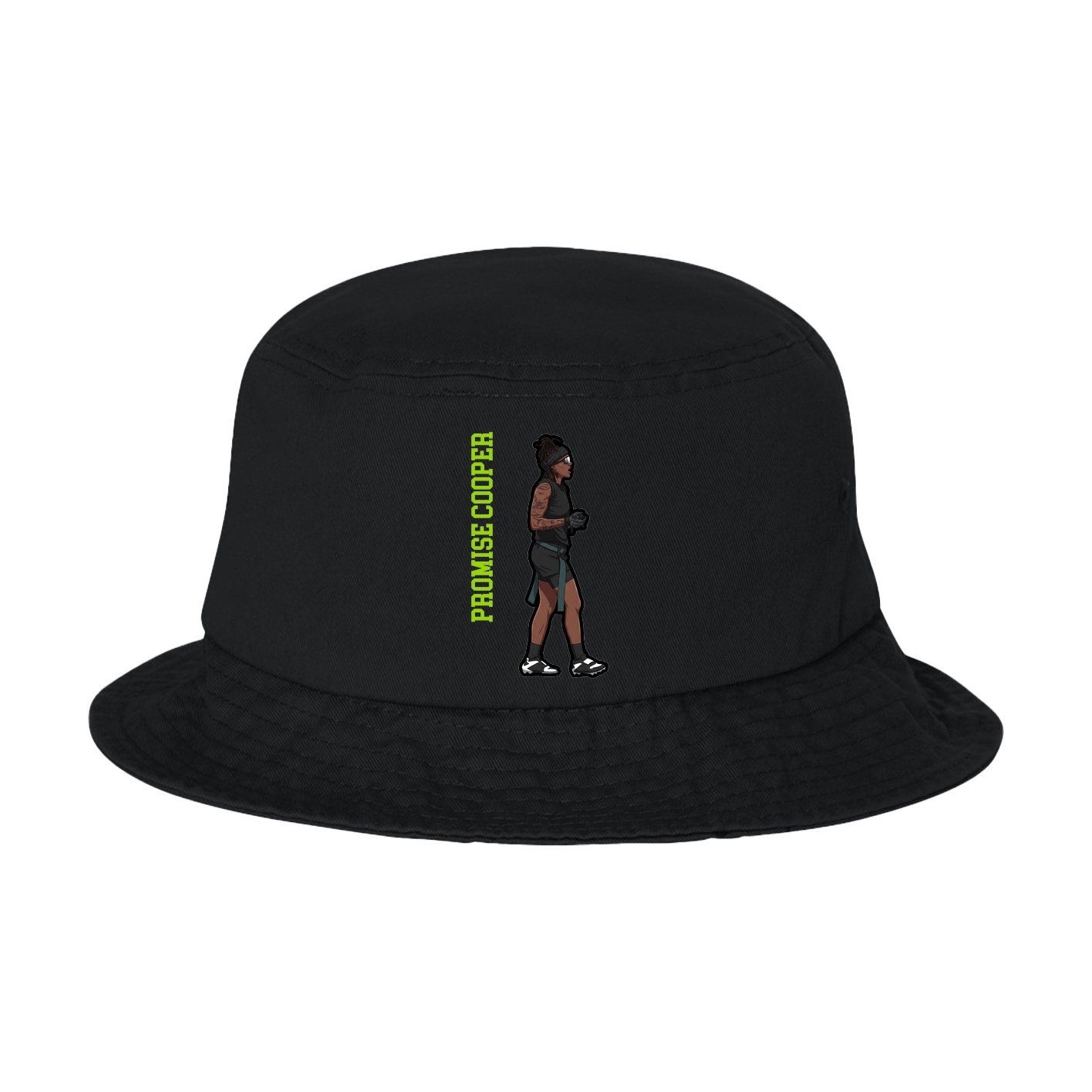 Bucket Cap — Name Vertical in Black