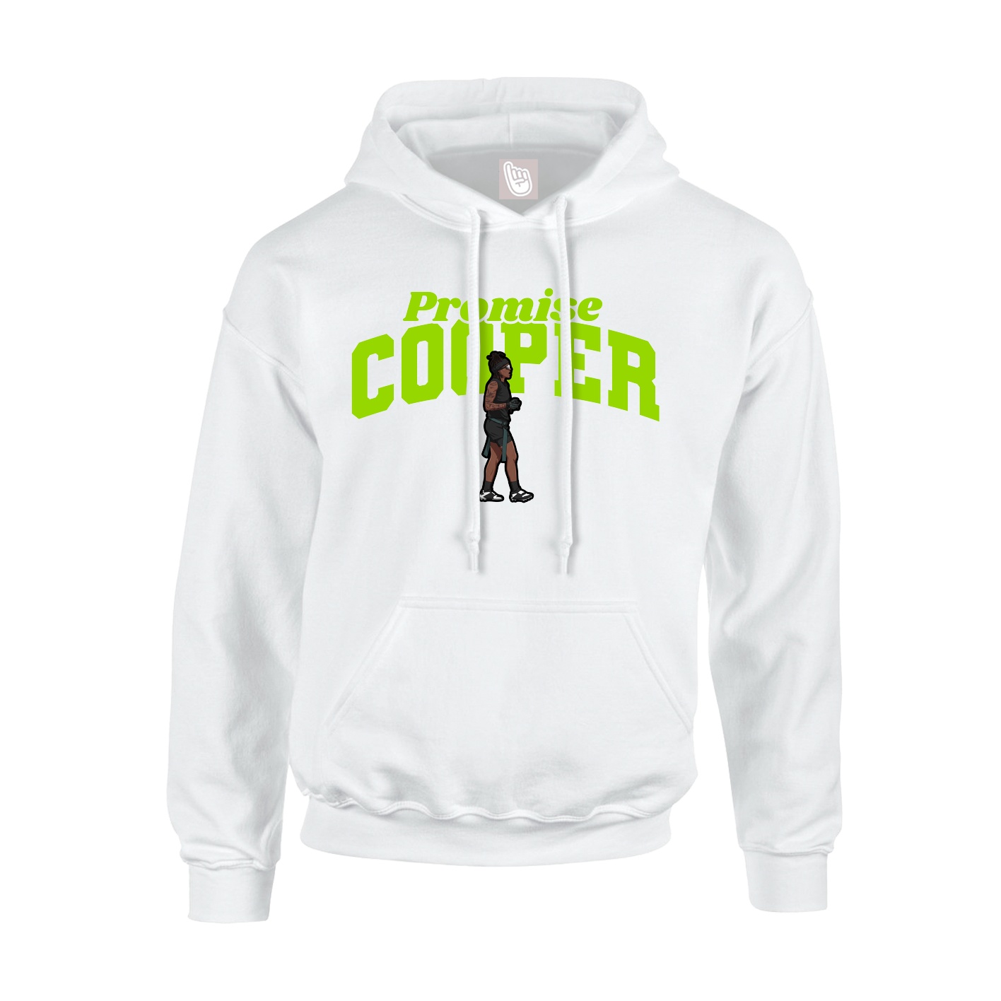 Youth Hoodie — Signature Arch in White