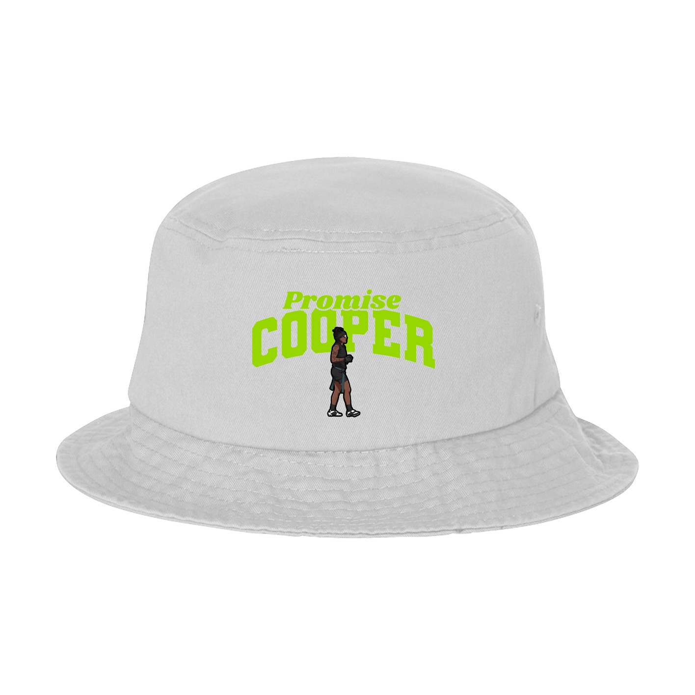 Bucket Cap — Signature Arch in White