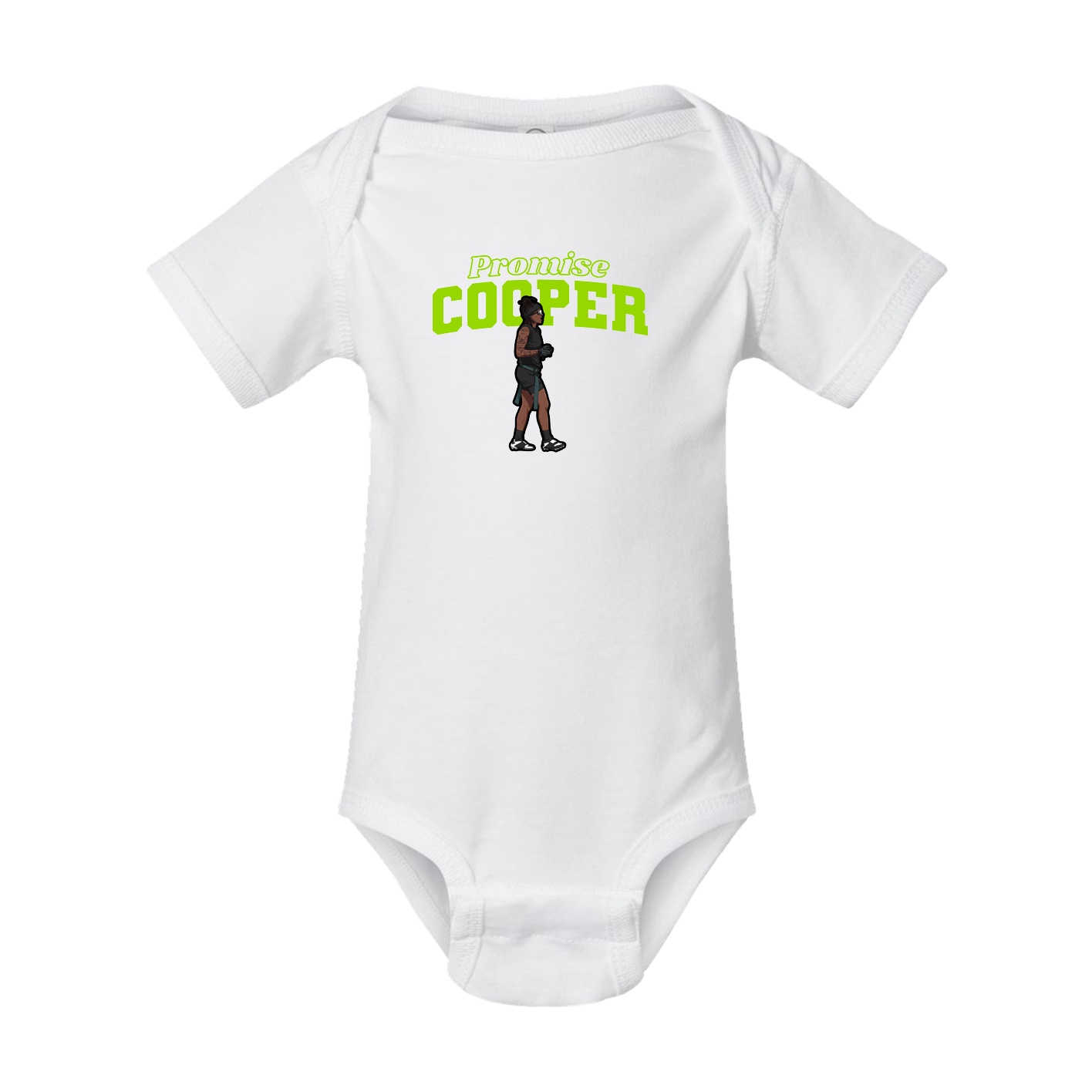 Baby Onesie — Name Arch in White