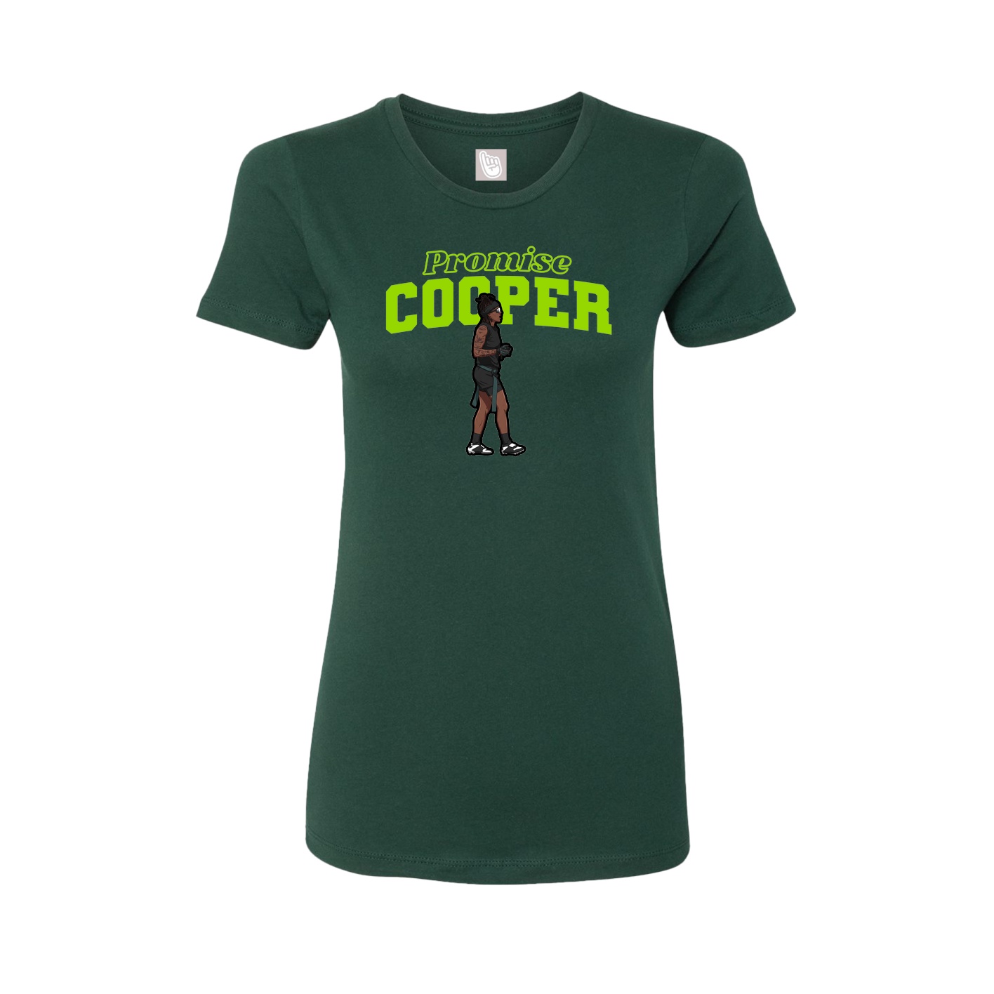 Womens Tee — Name Arch in Green