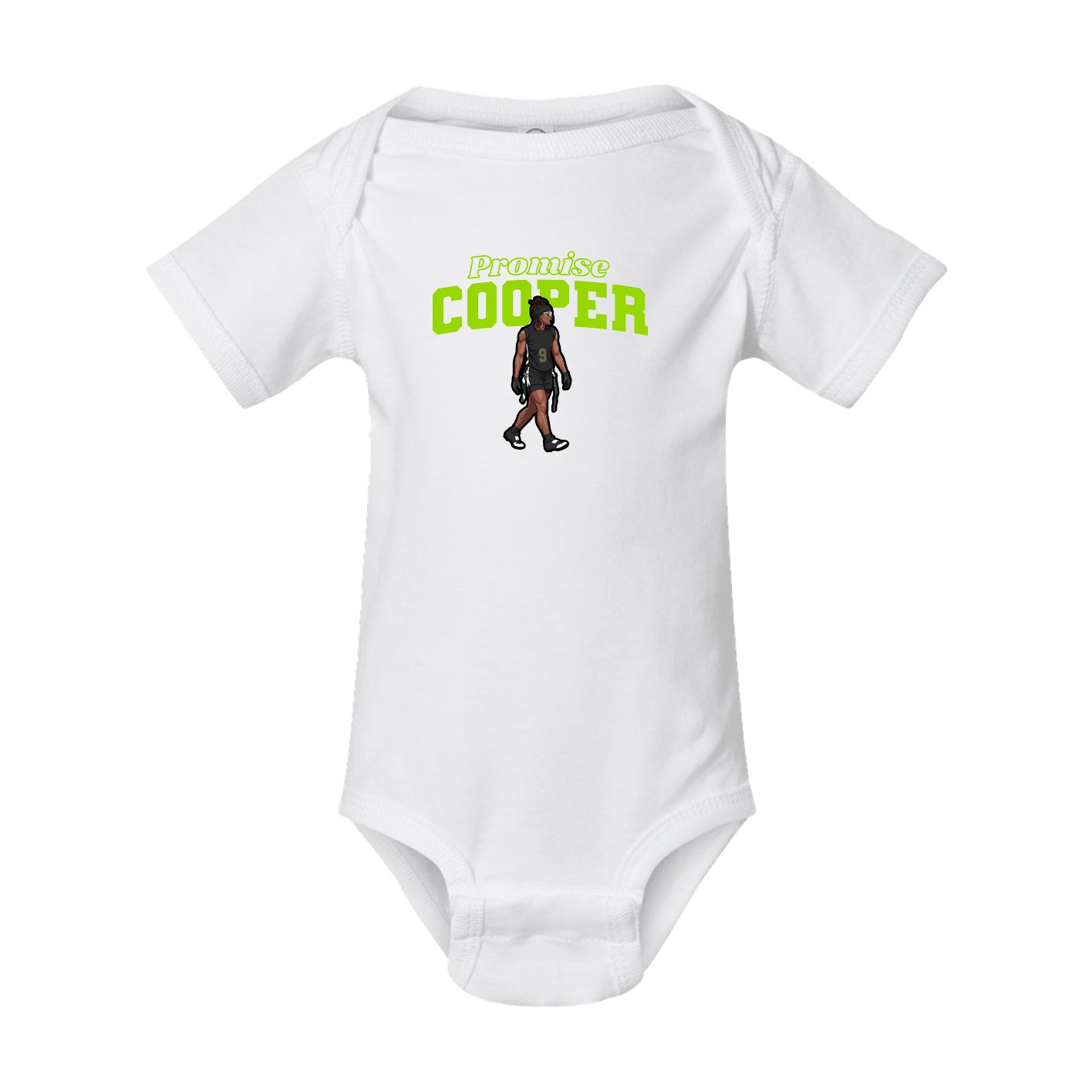 Baby Onesie — Name Arch in White