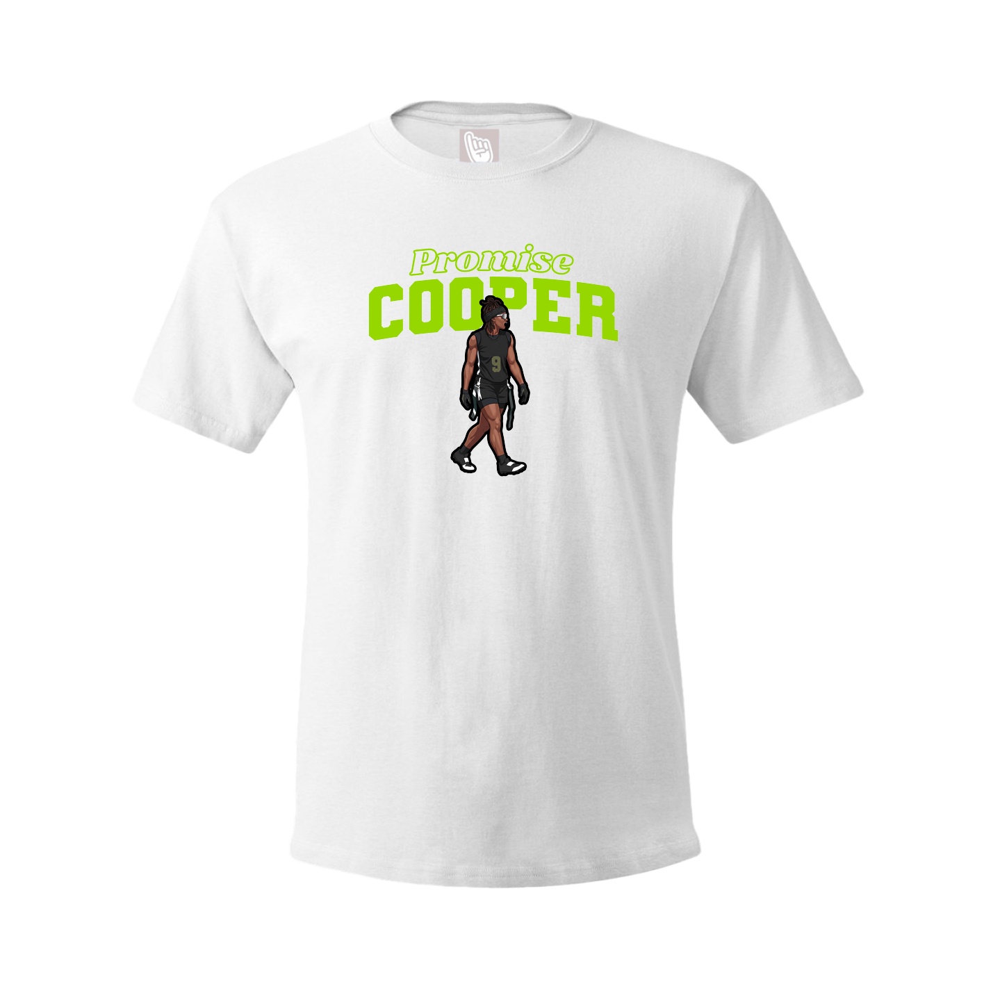 Youth Tee — Name Arch in White