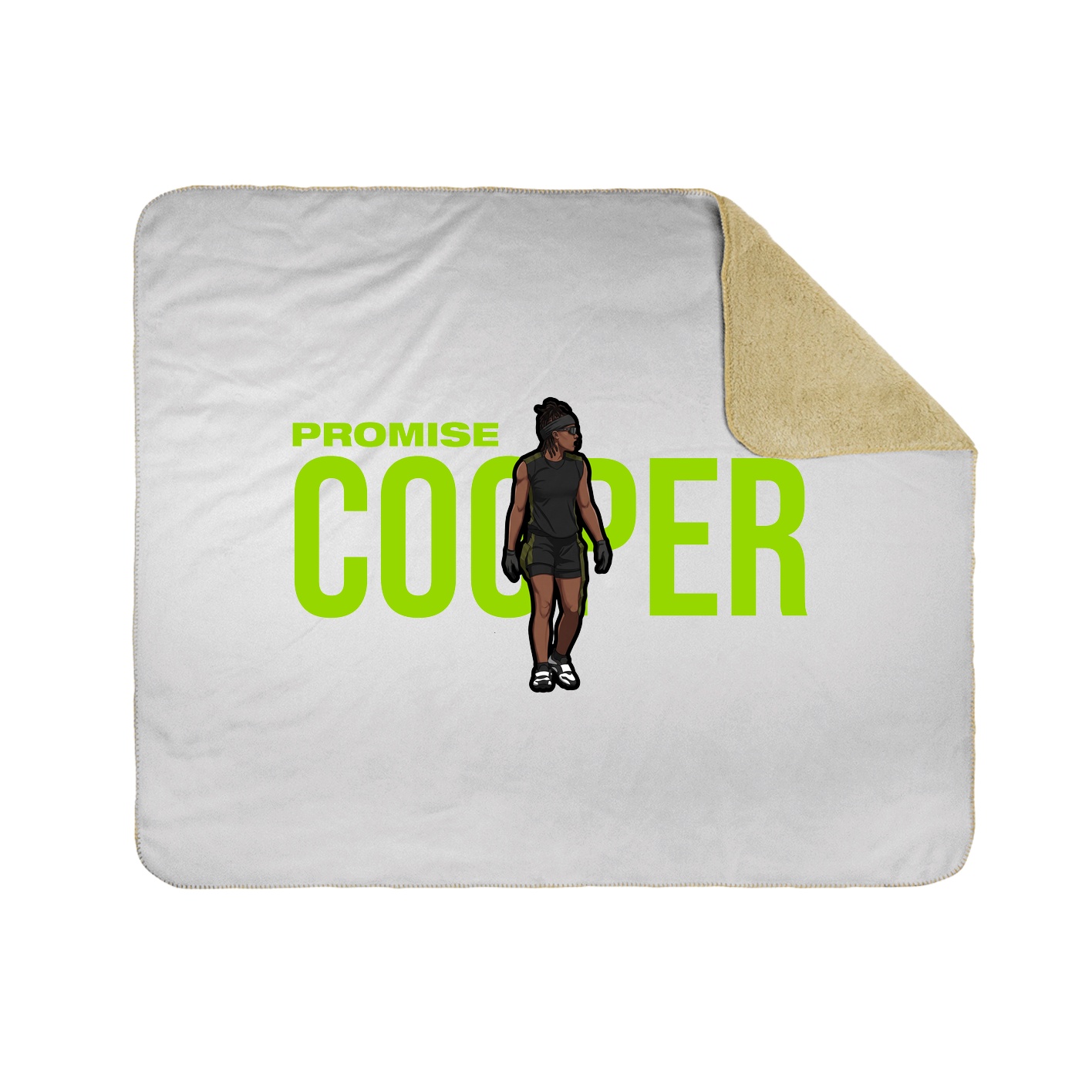 Throw Blanket — Player Name in White